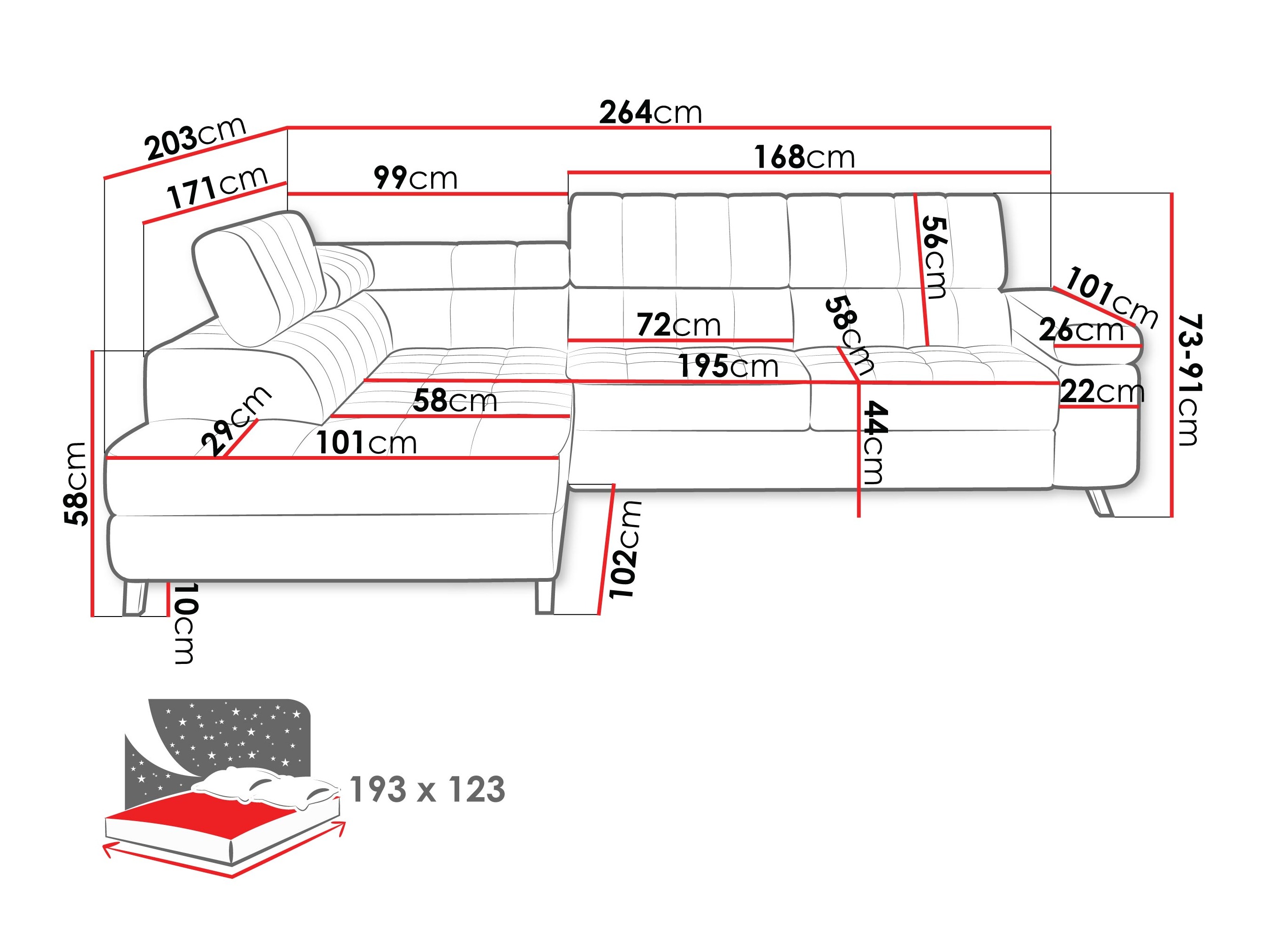 Угловой диван Comfivo 207 (Corbett 78)