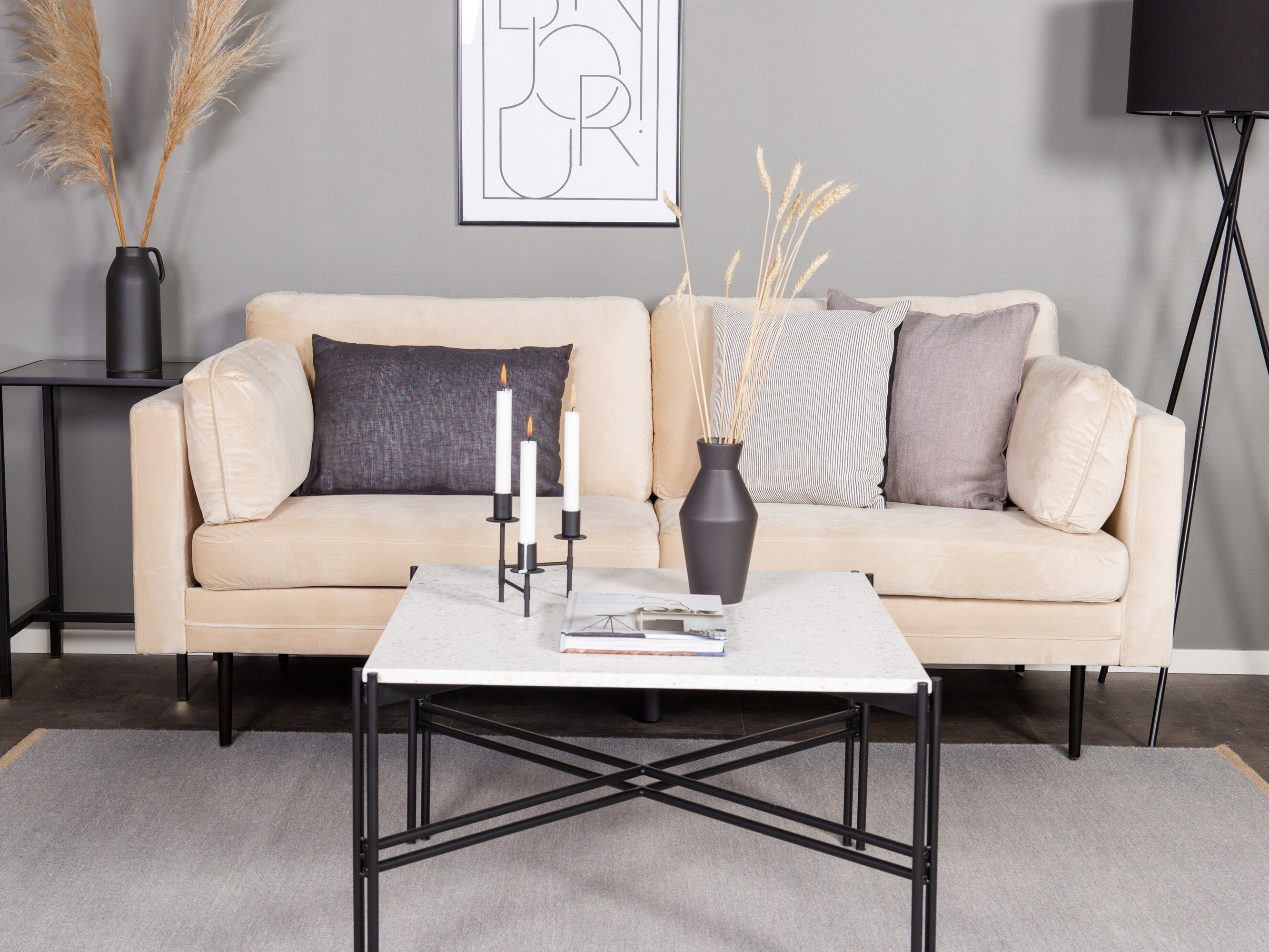 Dīvāns Dallas 101 (Krēms + Melns)