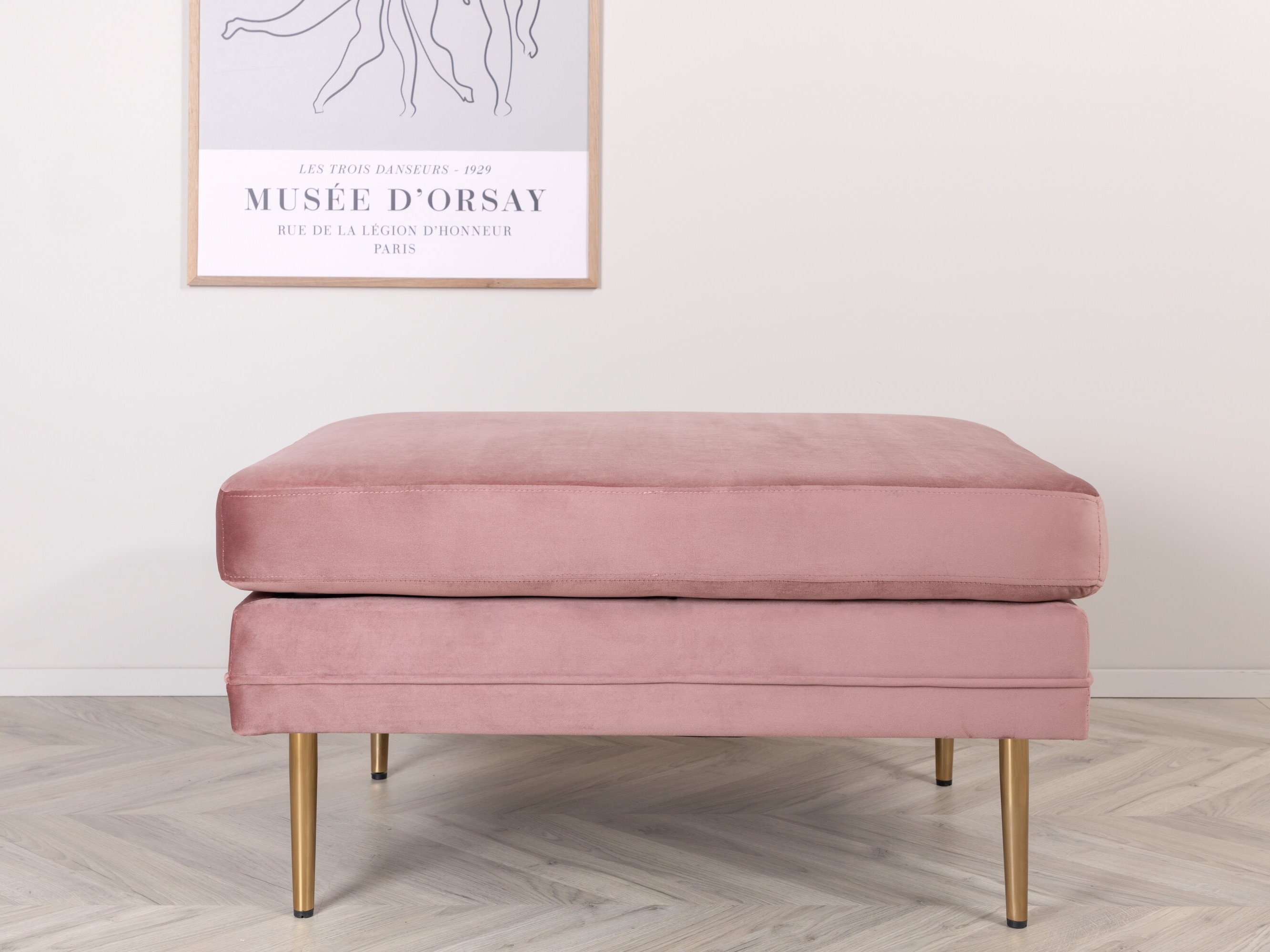 Mīkstais sols Dallas 2653 (Tumši rozā + Zelta)