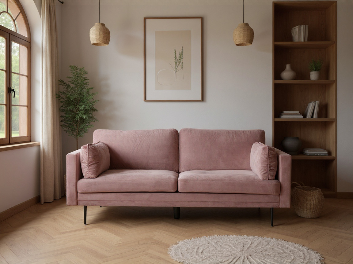 Диван Dallas 101 (Dusty-розовый + Чёрный)