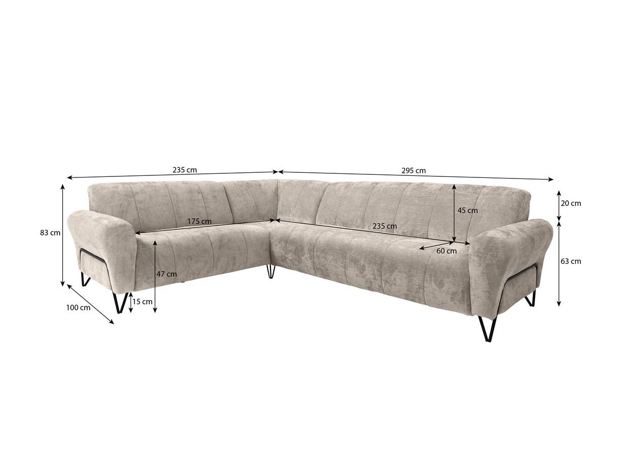 Stūra dīvāns Margate 101 (Vega 08)