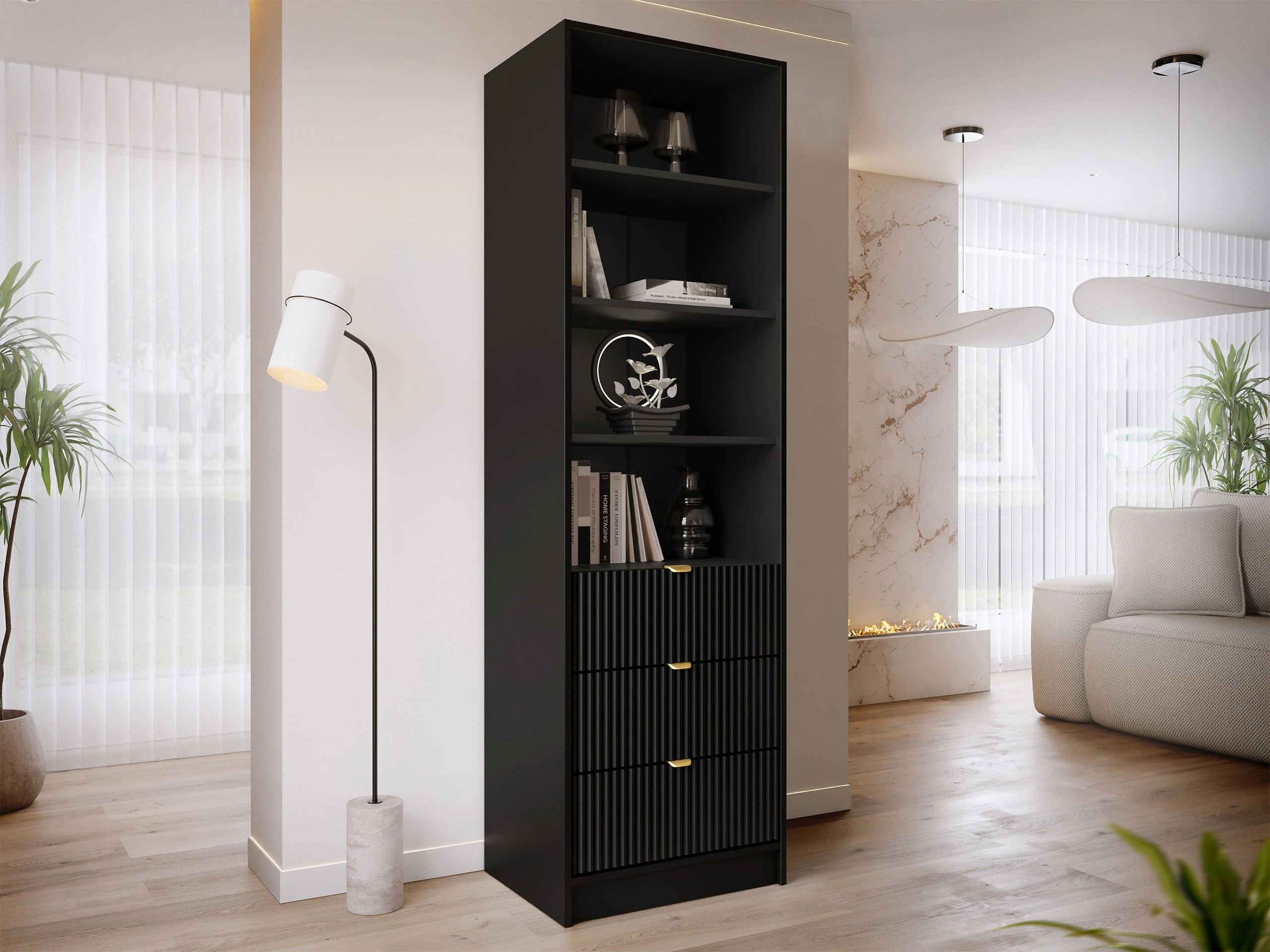 Plaukts Comfivo Larmire 116 (Melns)