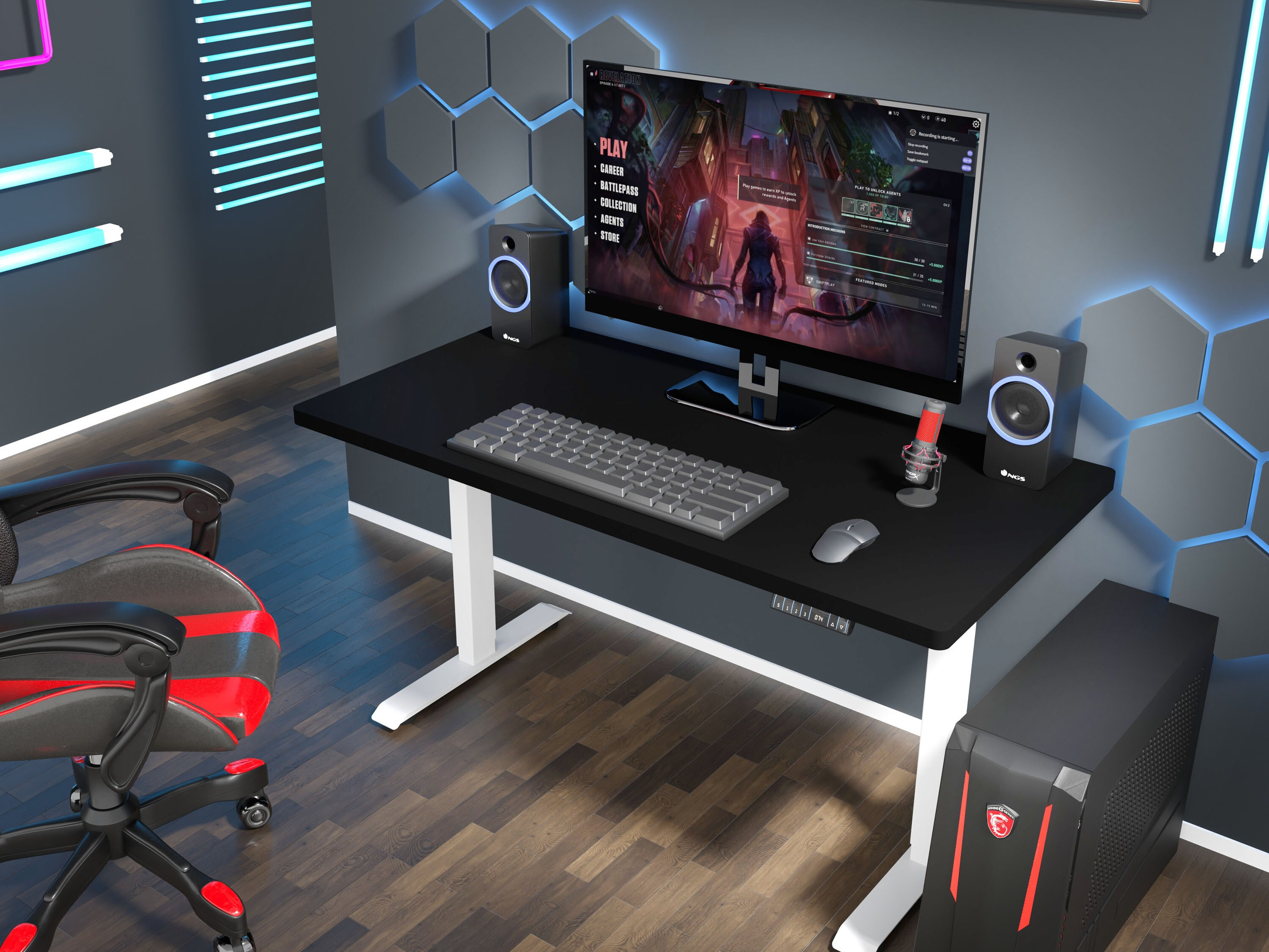 Рабочий стол с регулируемой высотой Buffalo 184 (Белый)