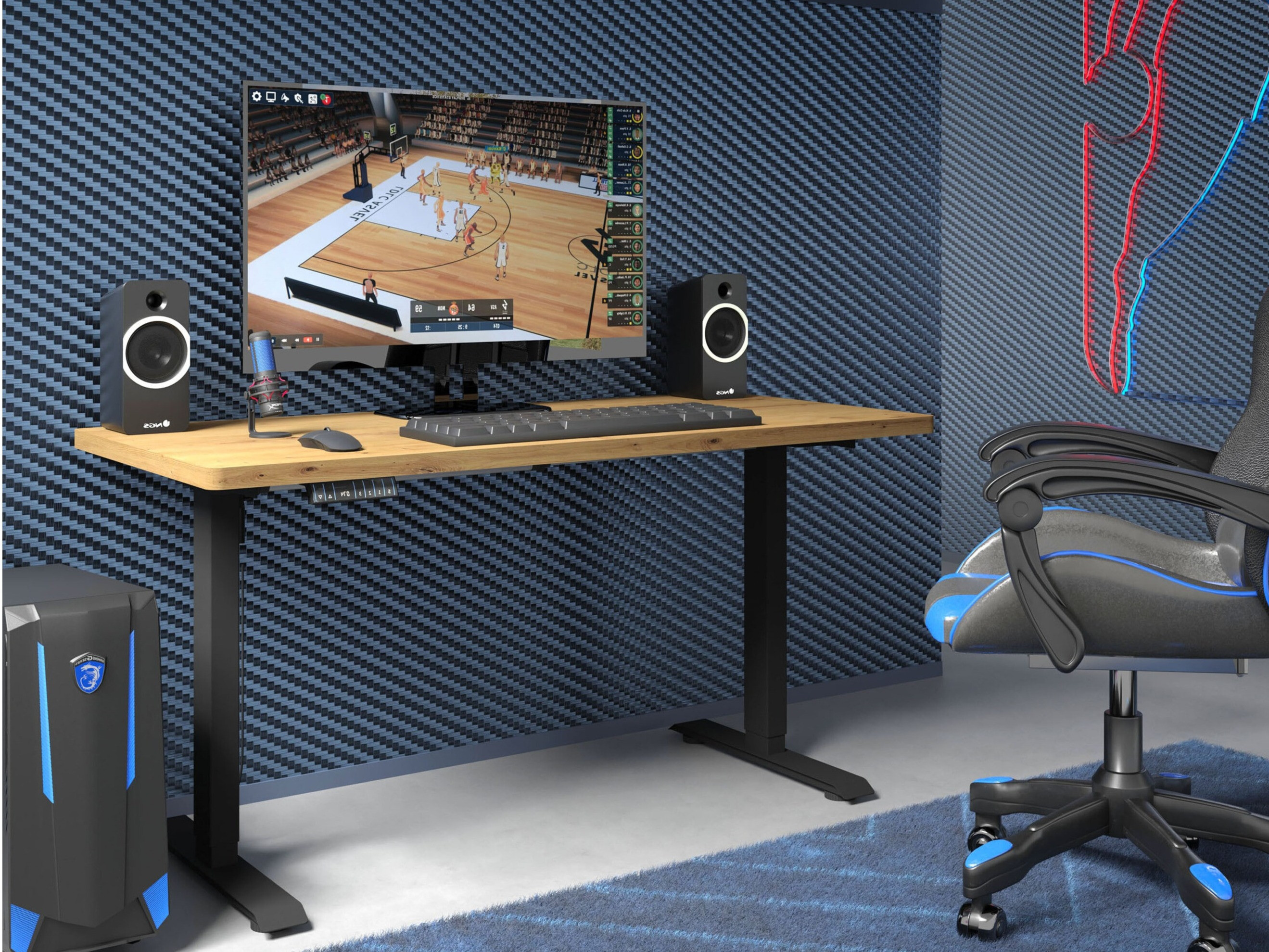 Рабочий стол с регулируемой высотой Buffalo 184 (Чёрный)