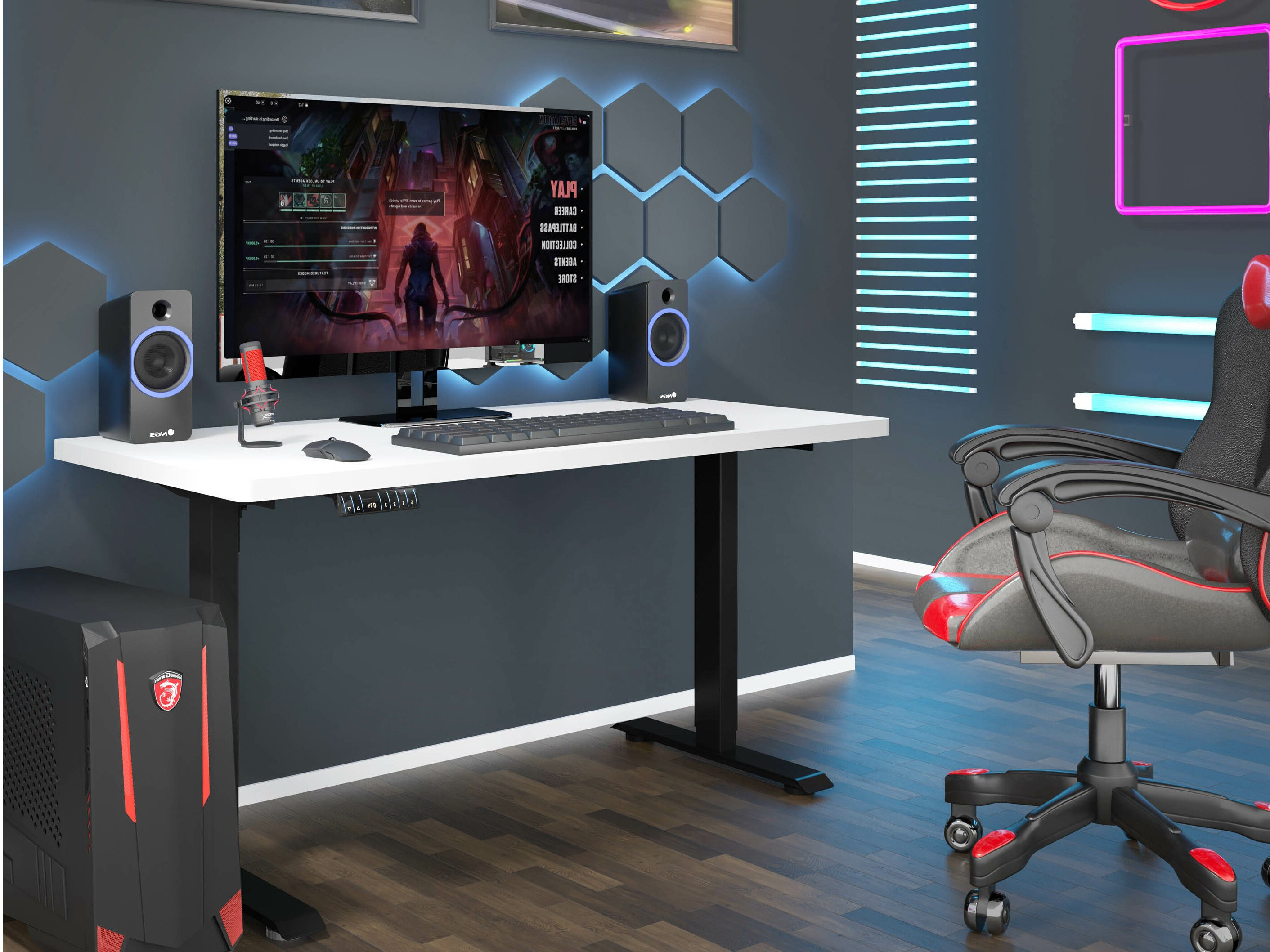 Рабочий стол с регулируемой высотой Buffalo 184 (Чёрный)