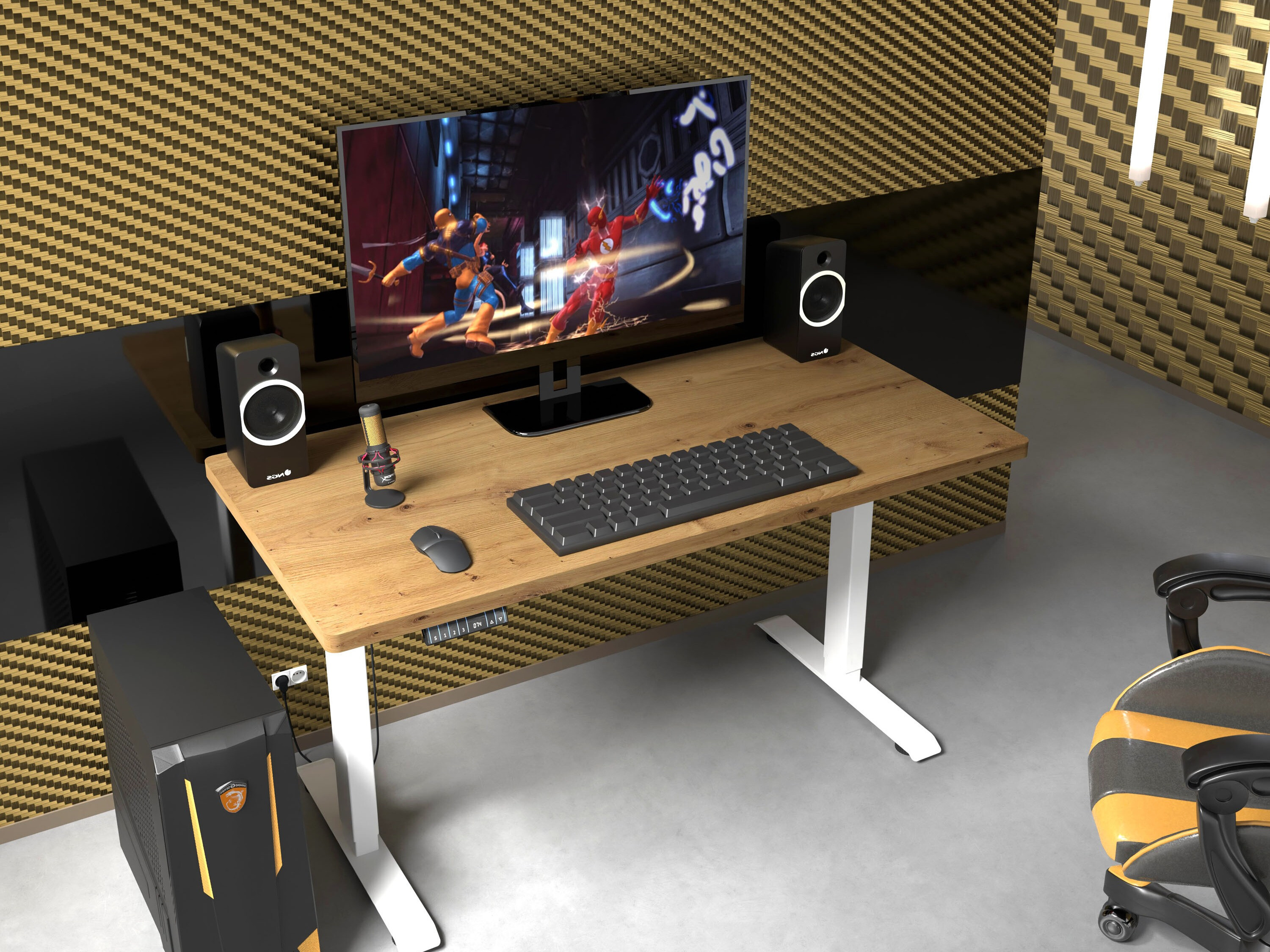 Rakstāmgalds ar regulējamu augstumu Buffalo 184 (Balts)