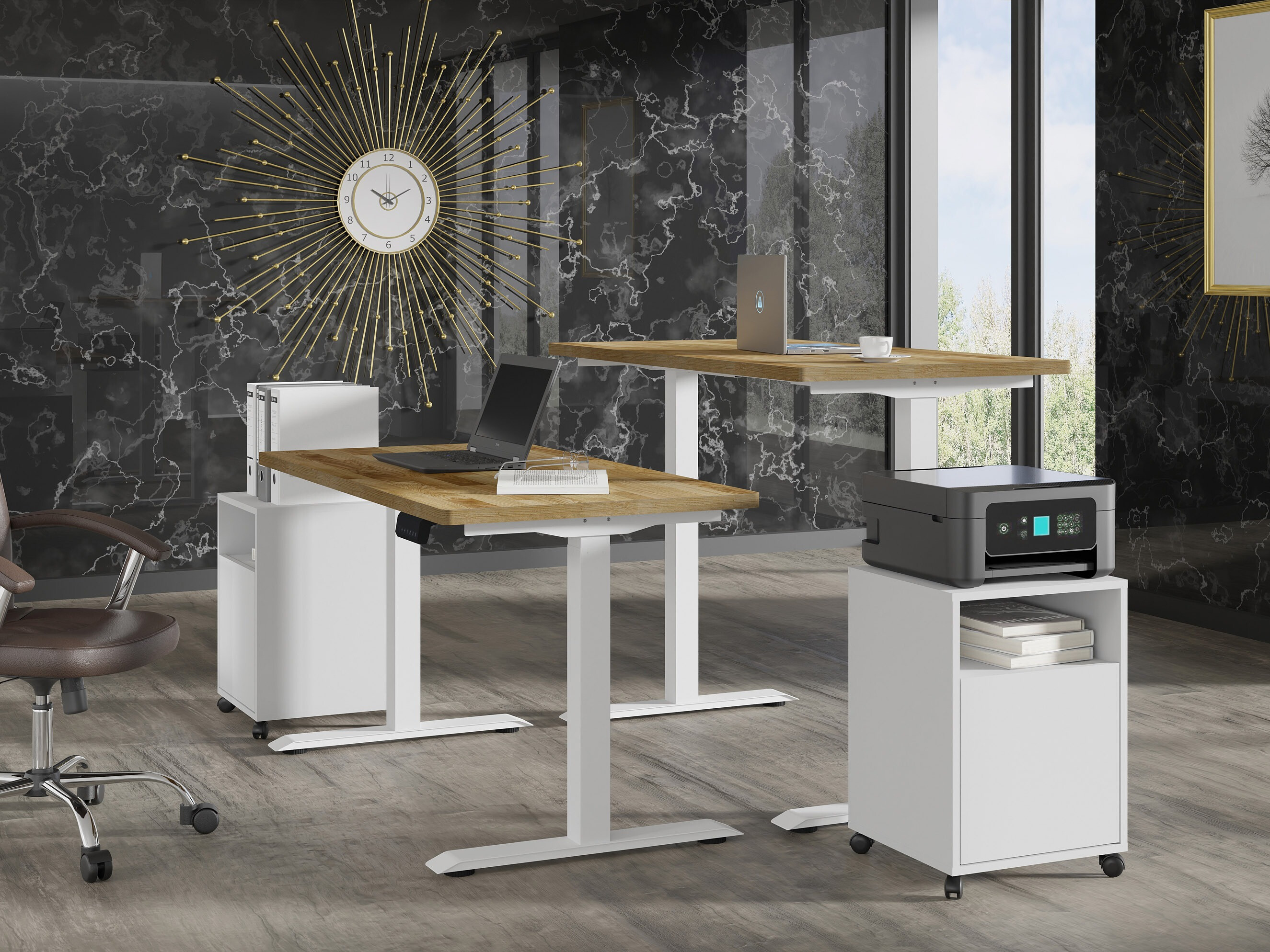 Рабочий стол с регулируемой высотой Buffalo 199 (Белый)