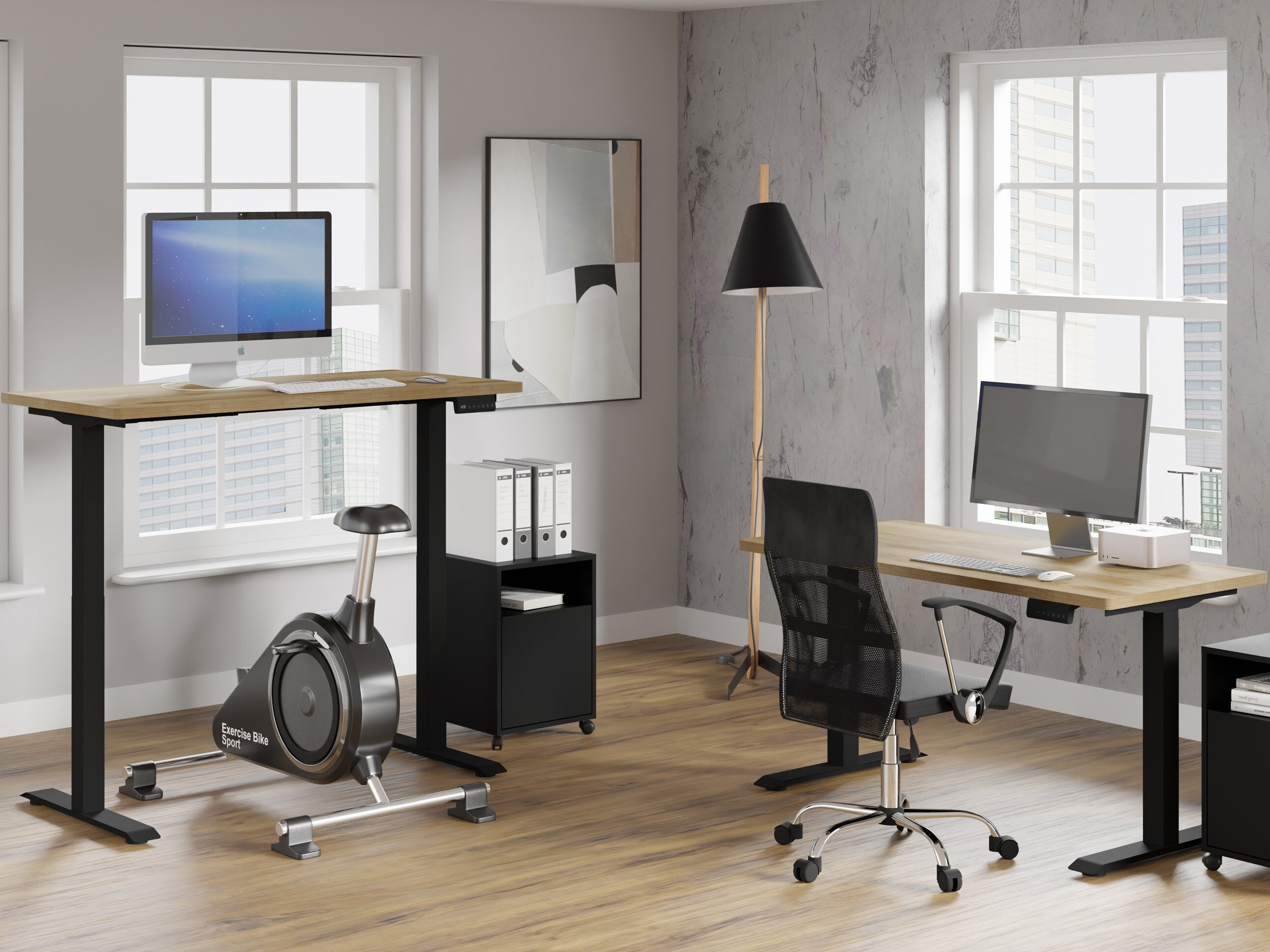 Рабочий стол с регулируемой высотой Buffalo 199 (Чёрный)