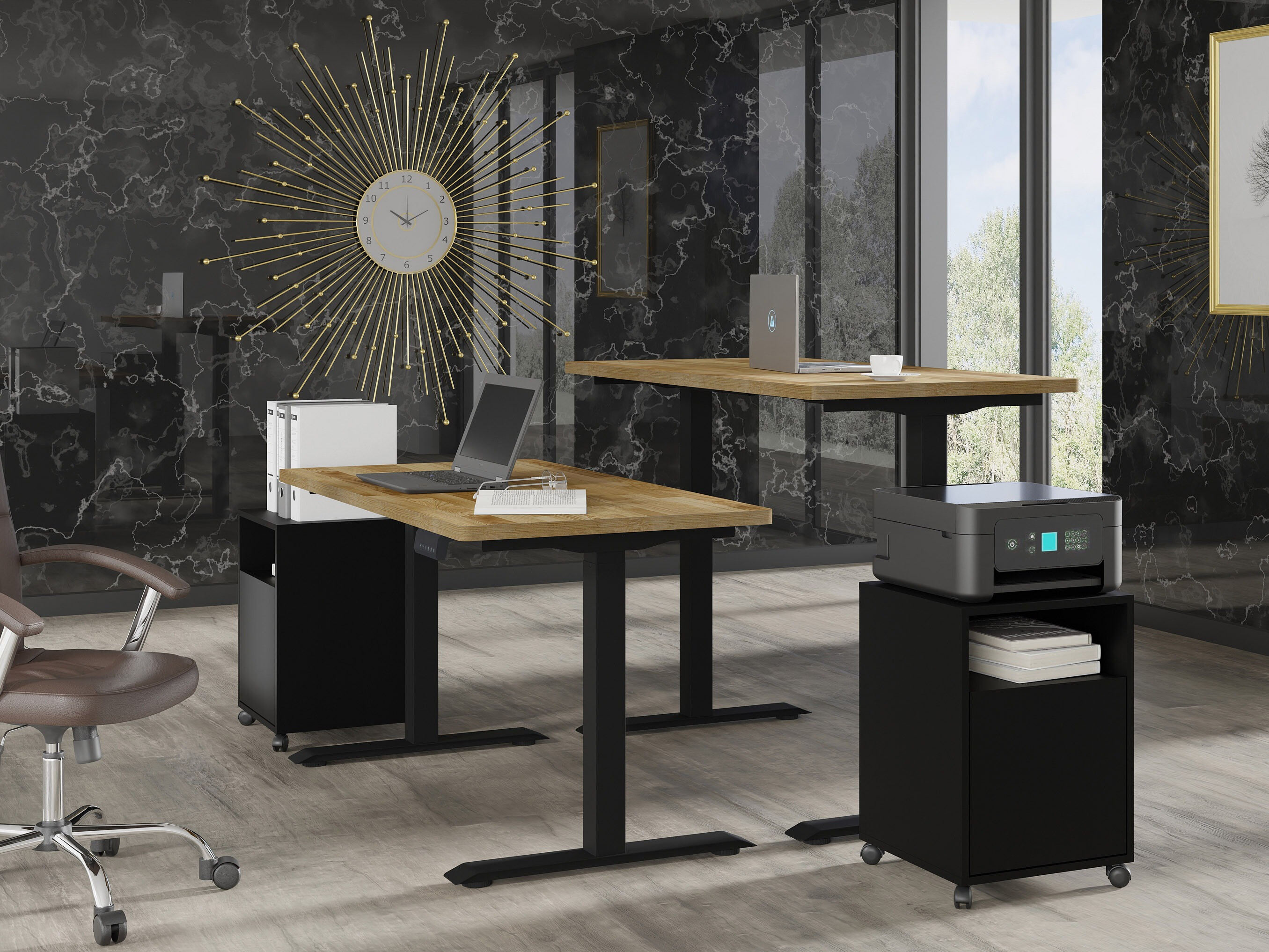 Рабочий стол с регулируемой высотой Buffalo 199 (Чёрный)