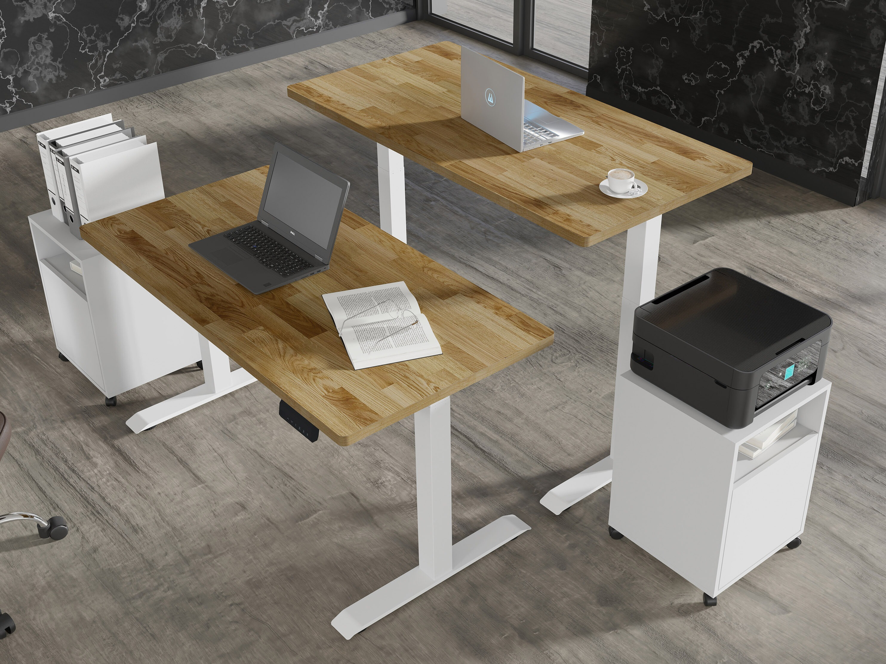 Rakstāmgalds ar regulējamu augstumu Buffalo 199 (Balts)