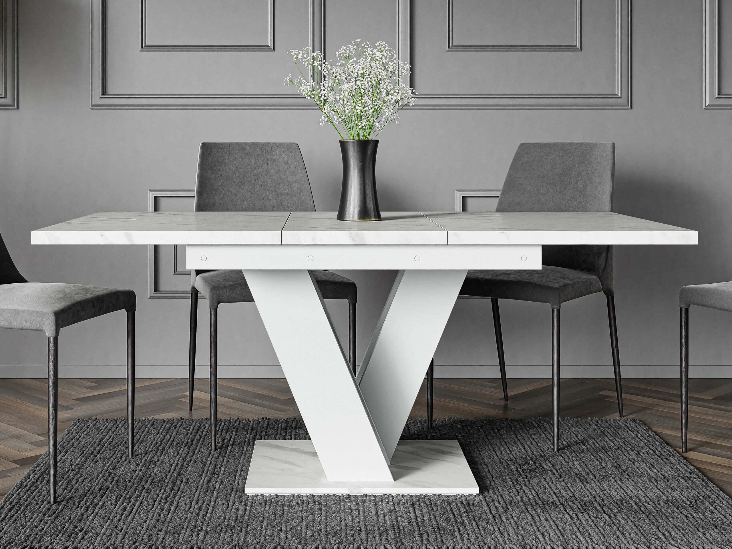 Cтол Goodyear 104 (Белый мрамор + Белый)