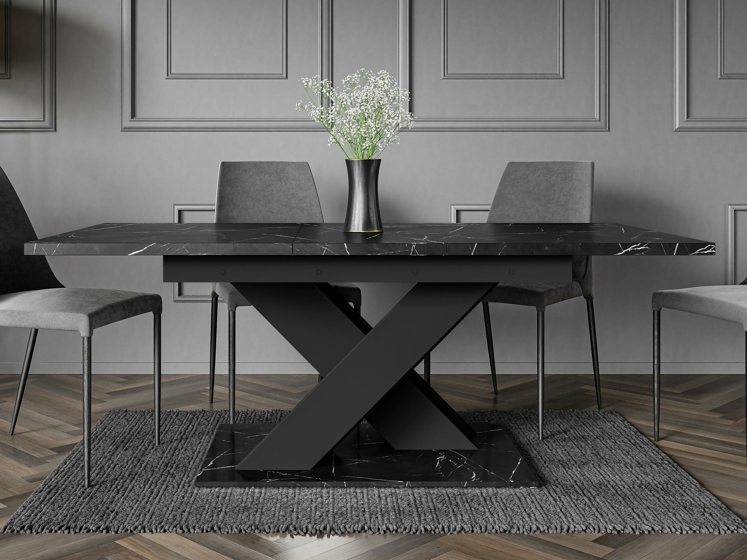 Galds Goodyear 103 (Melnais marmors + Melns)
