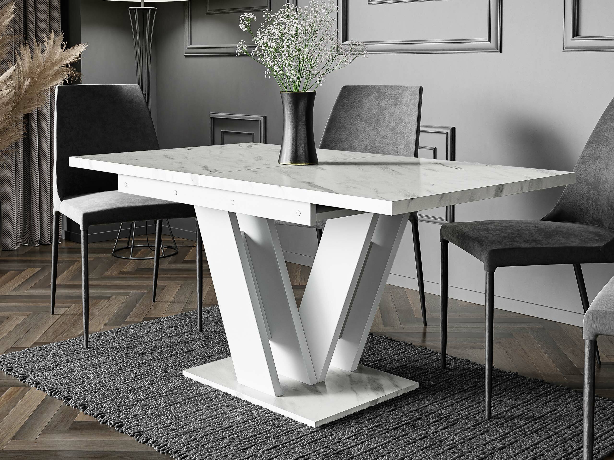 Galds Goodyear 104 (Balts marmors + Balts)