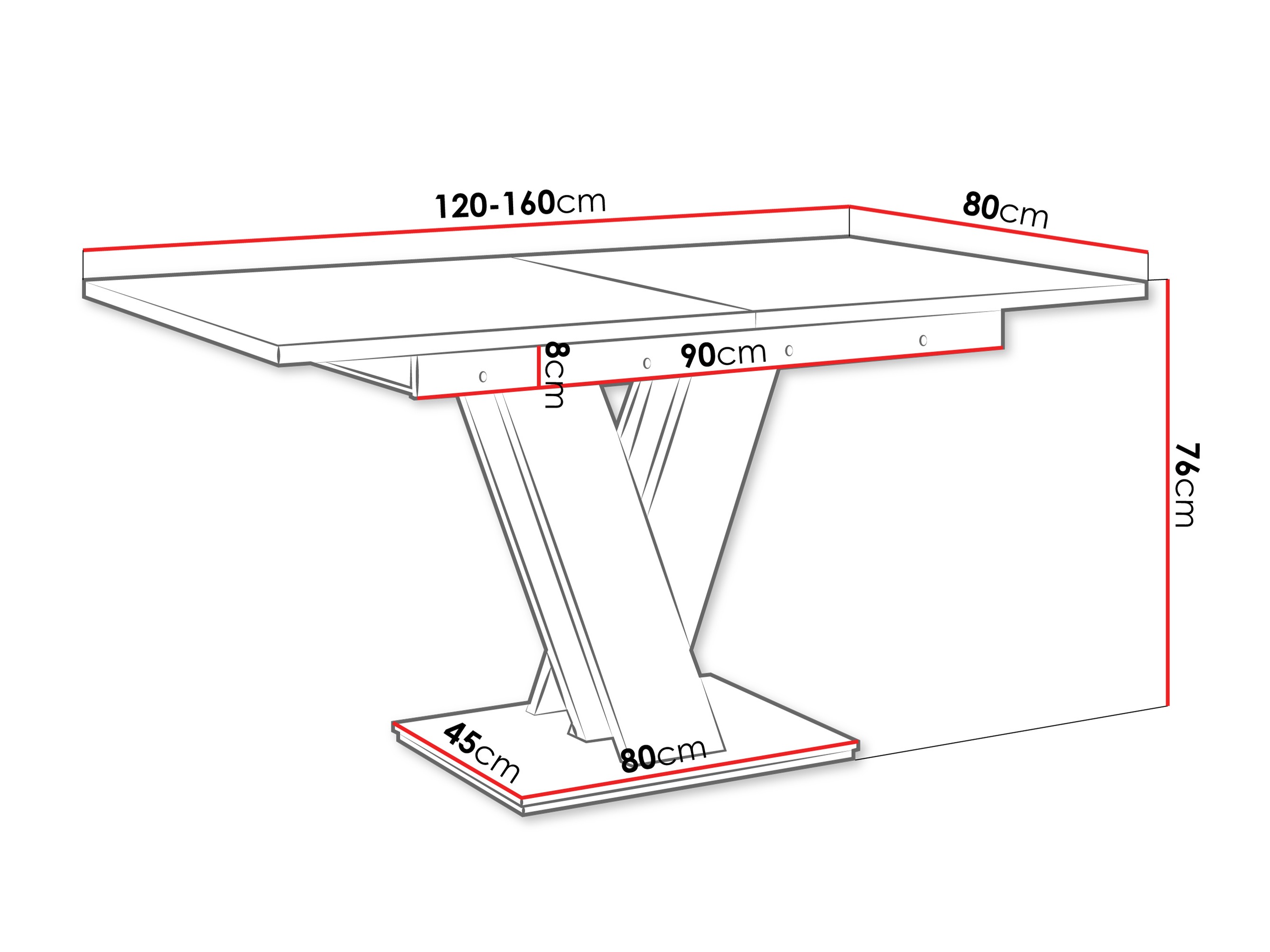Galds Goodyear 104 (Balts marmors + Balts)