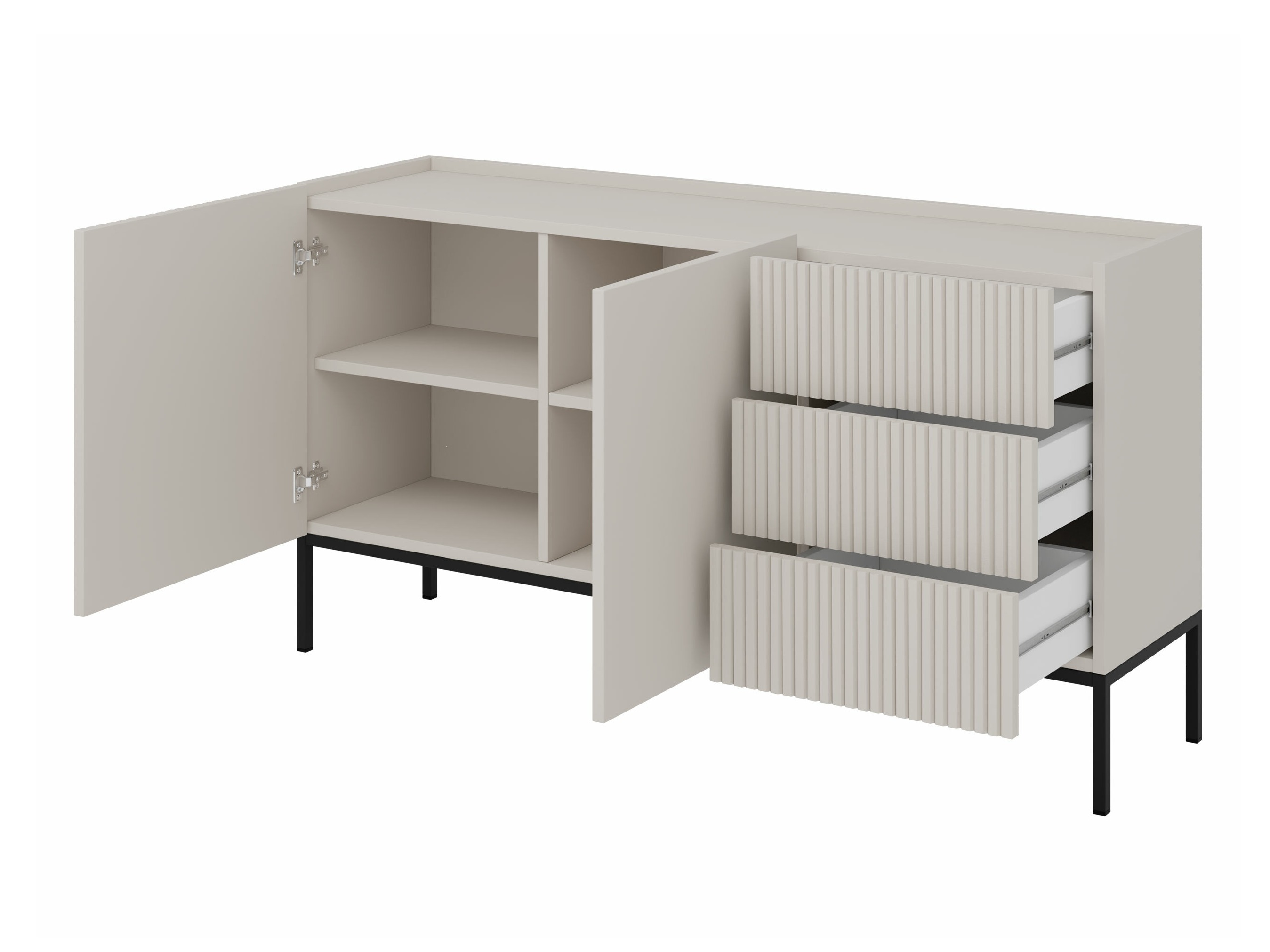 Kumode Lunole 114 (Artisan ozols + Melns)