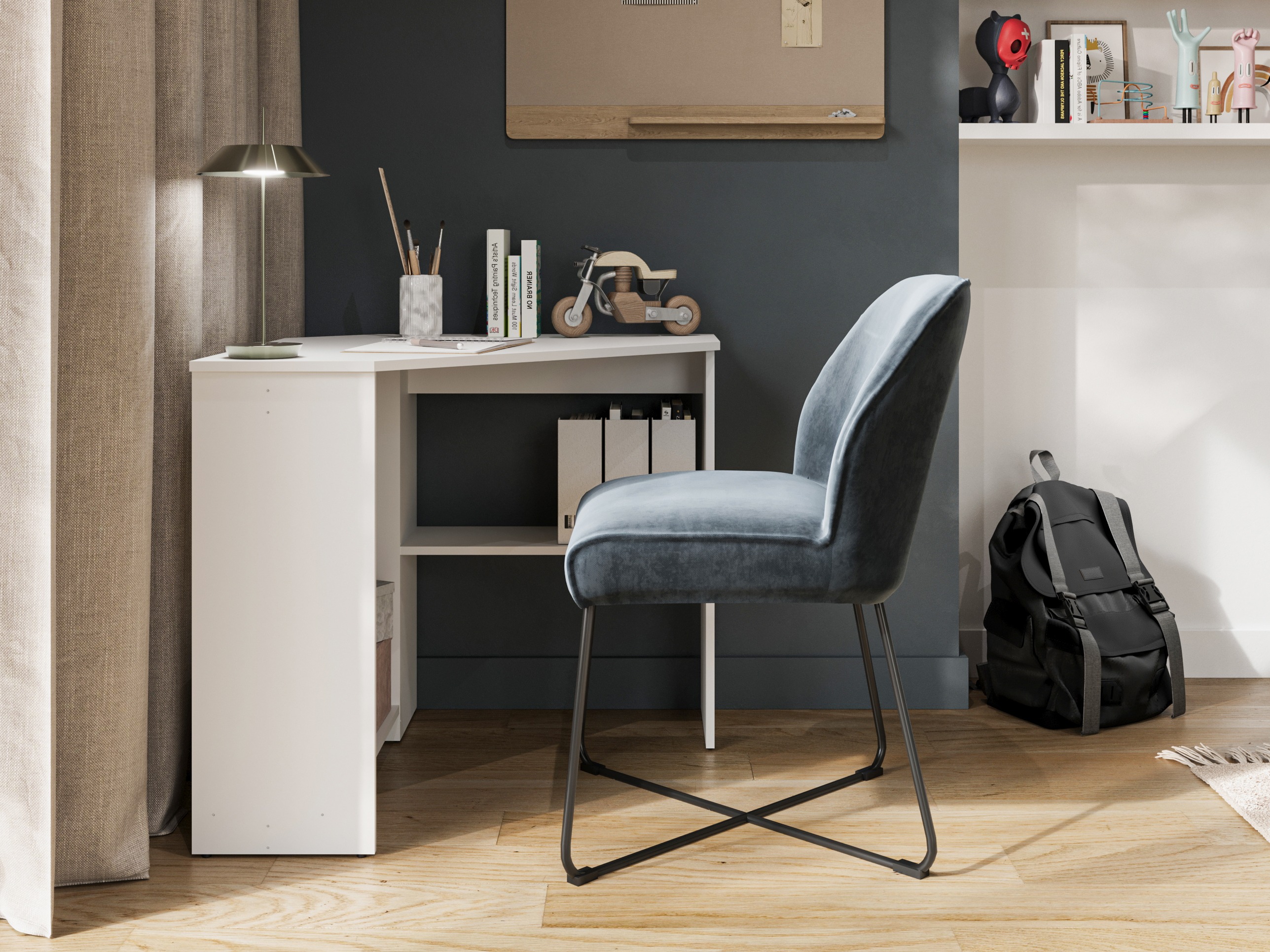 Stūra rakstāmgalds Austin 302 (Balts)