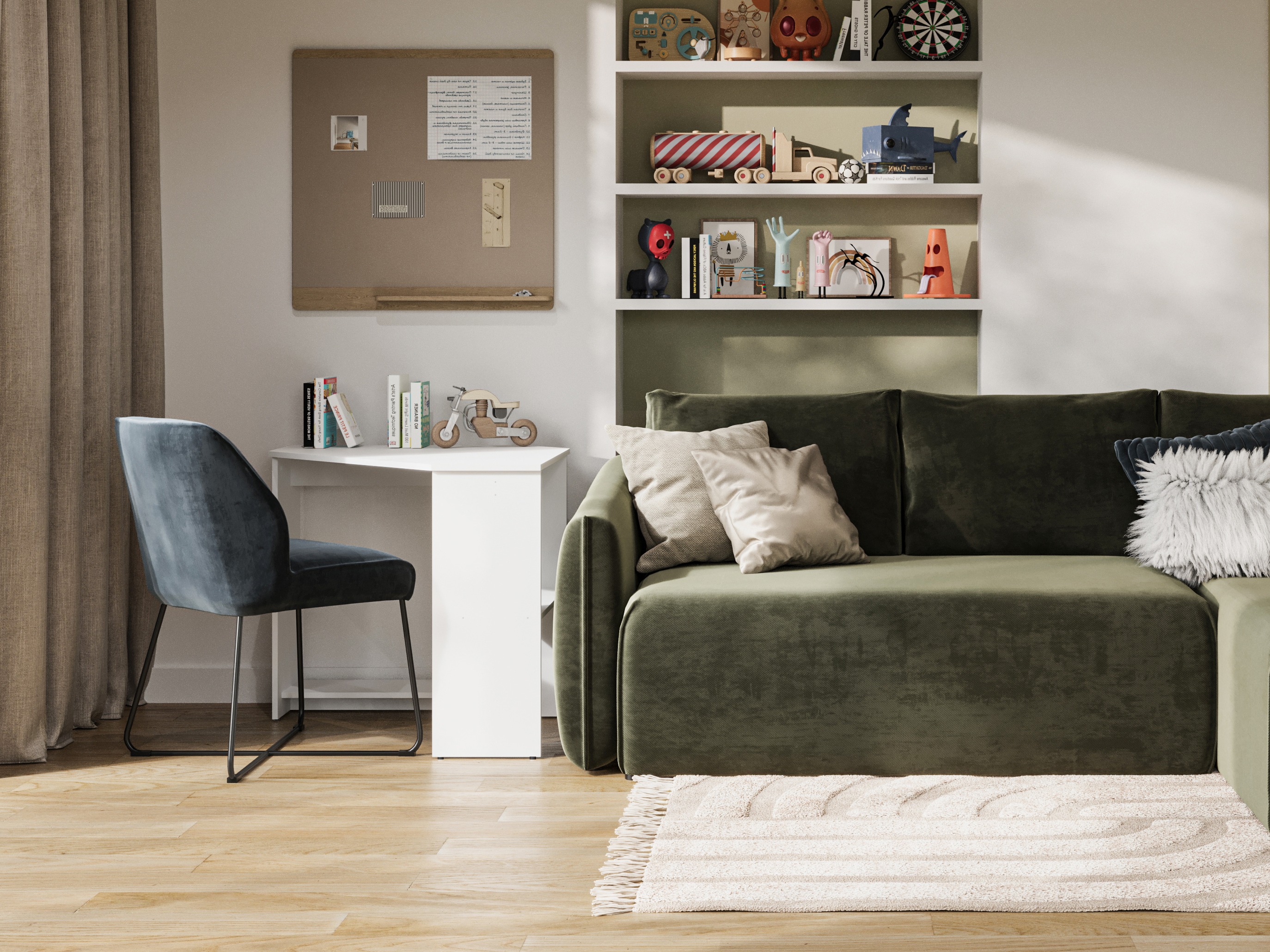 Угловой письменный стол Austin 302 (Белый)