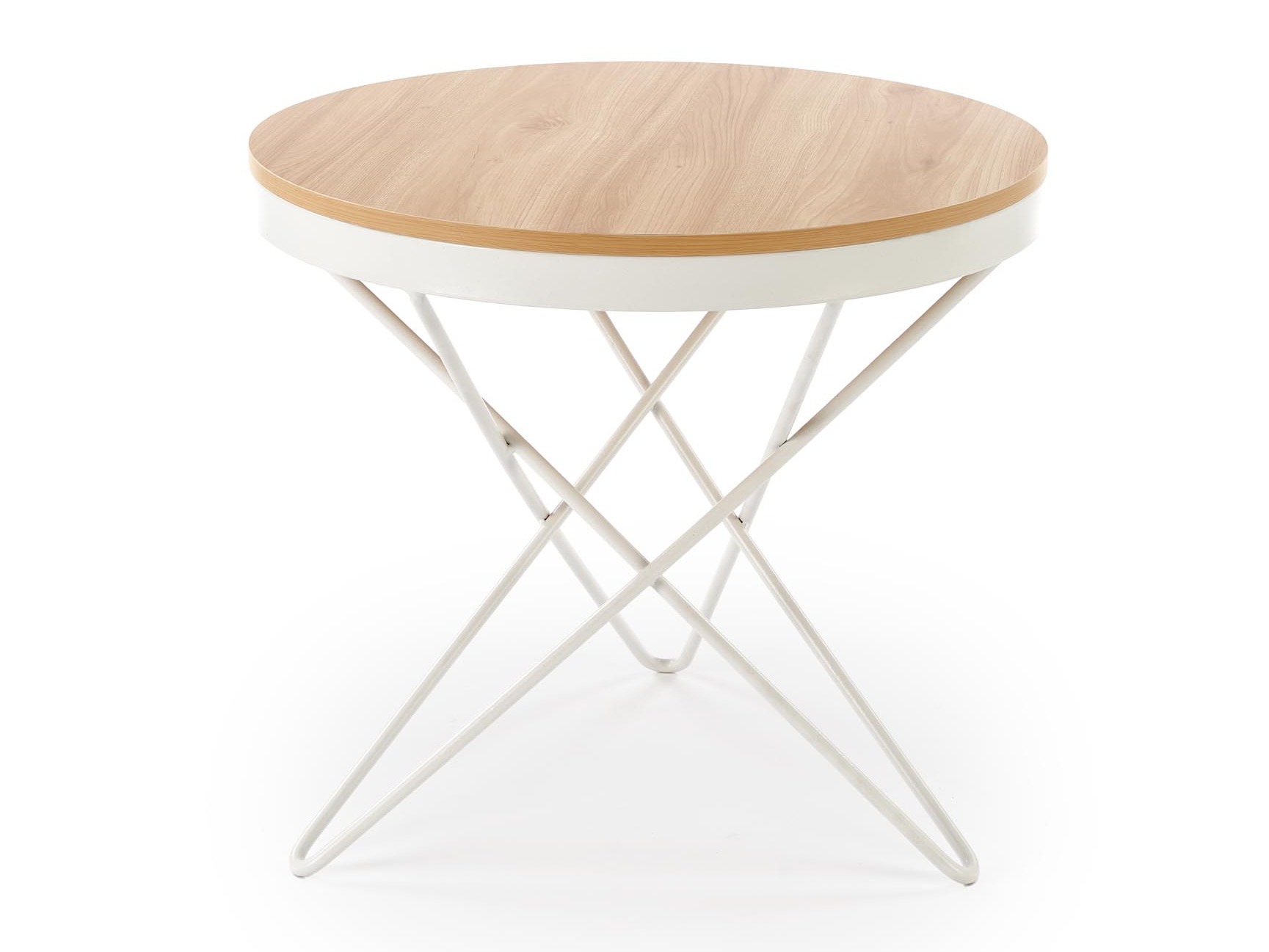 Žurnālu galdiņš Houston 2063 (Gaiši brūns + Balts)