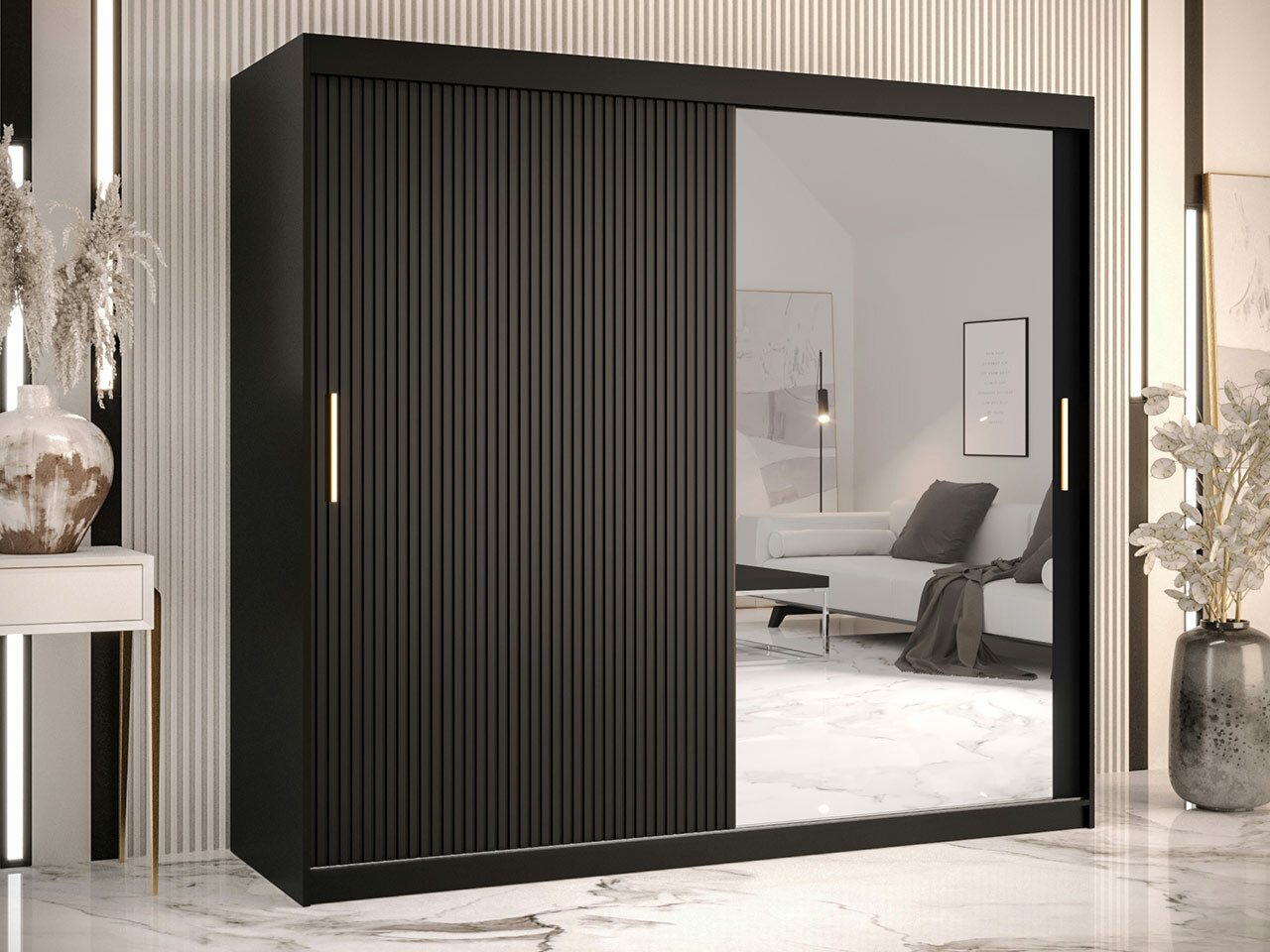 Skapis Hartford 403 (Melns)