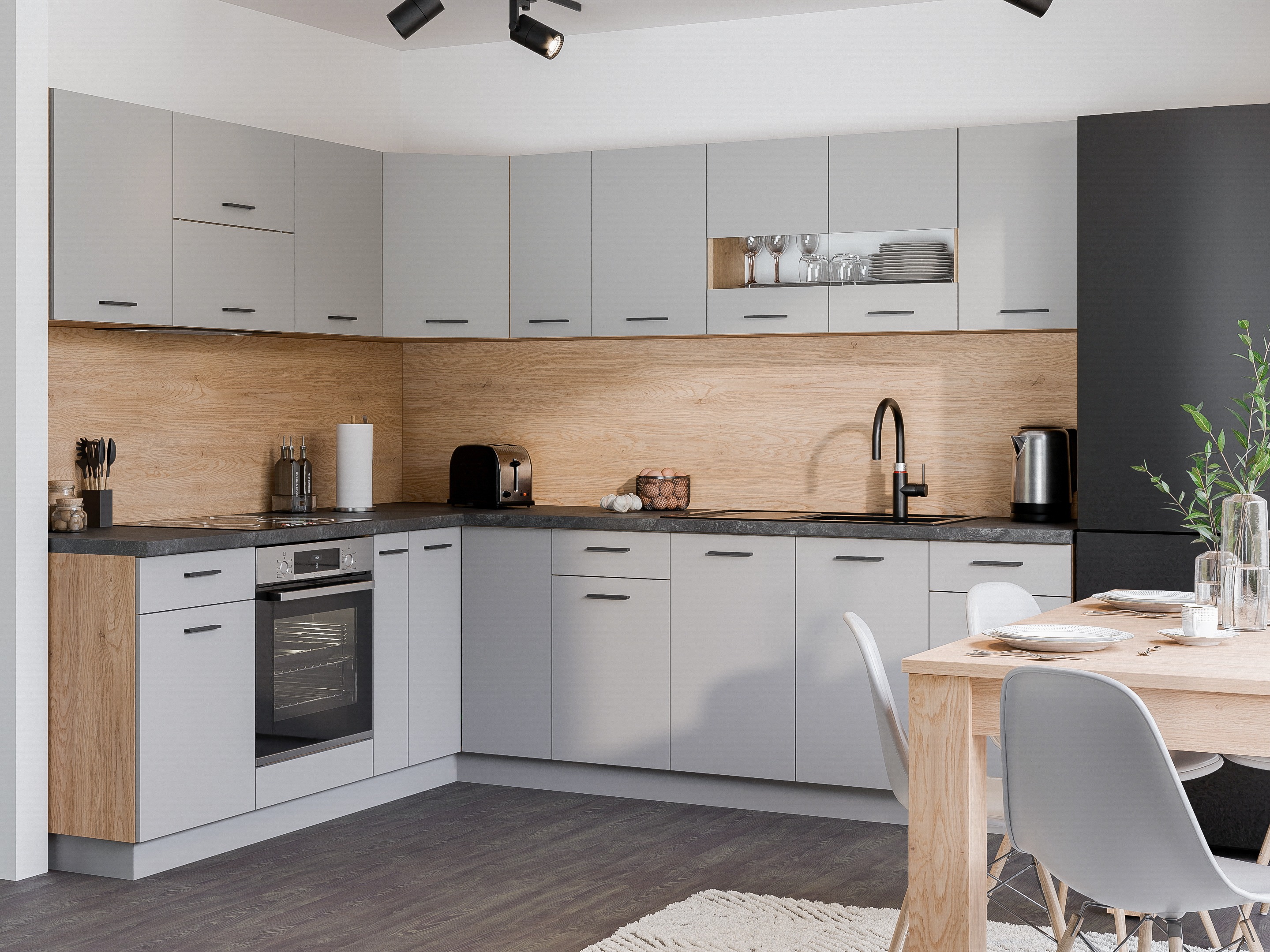 Модульный настенный шкафчик Ati Grey 124