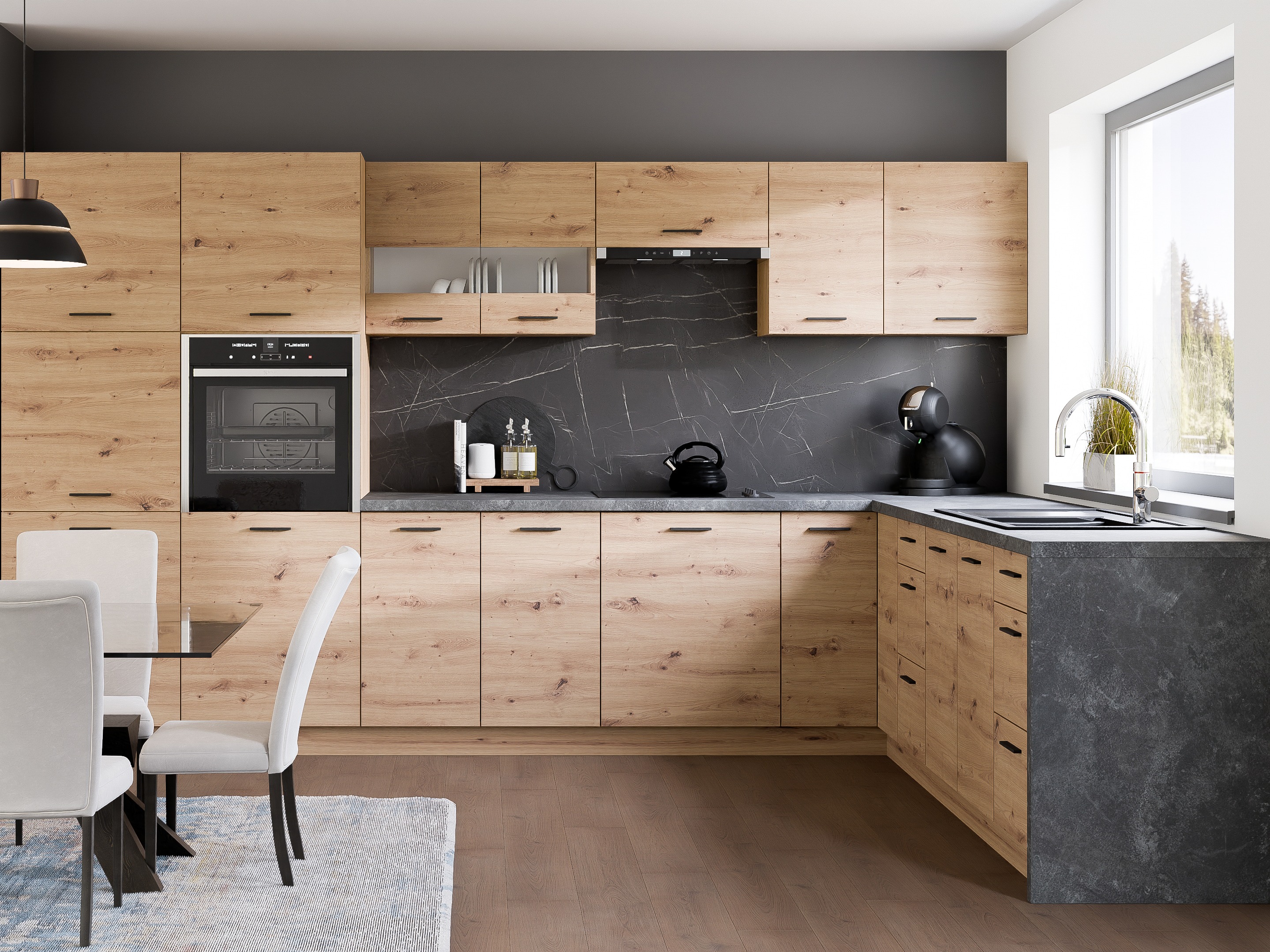 Moduļu piekarams stūra skapis Ati Artisan 125