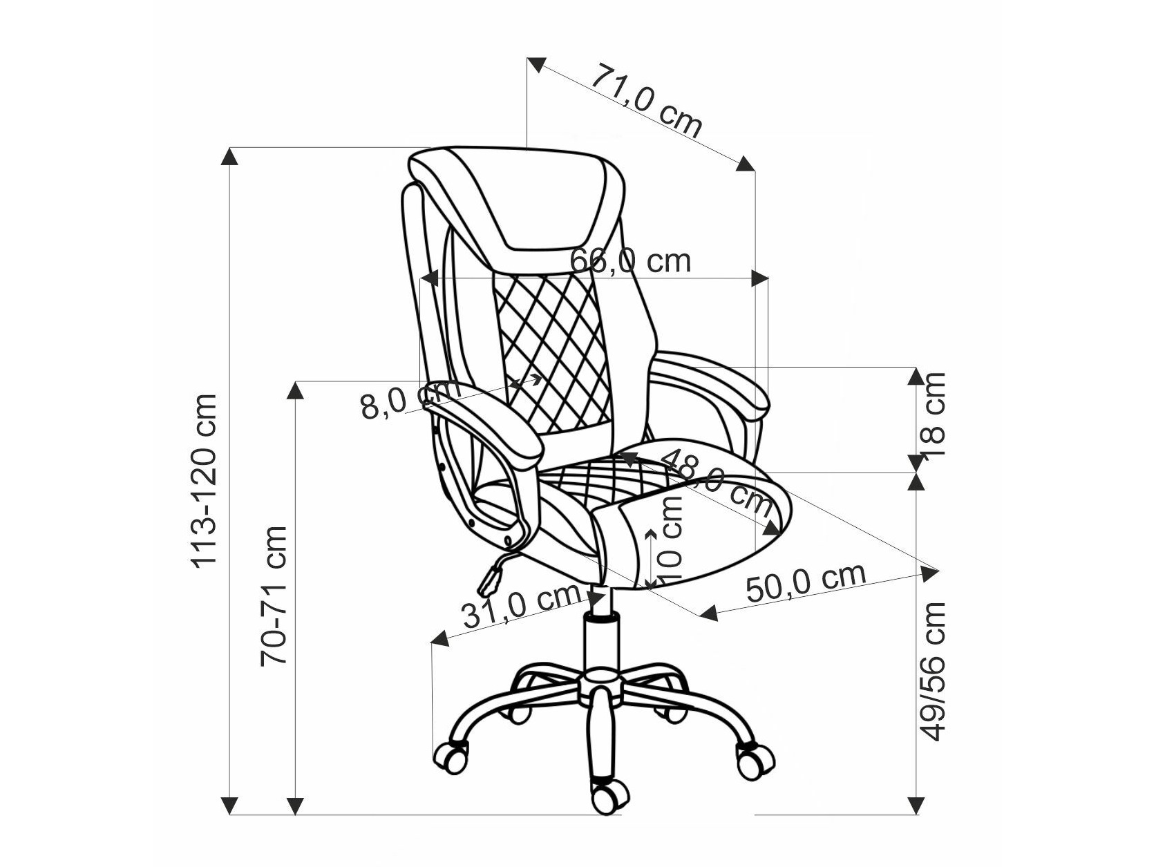 Biroja krēsls Houston 1602 (Pelēks)