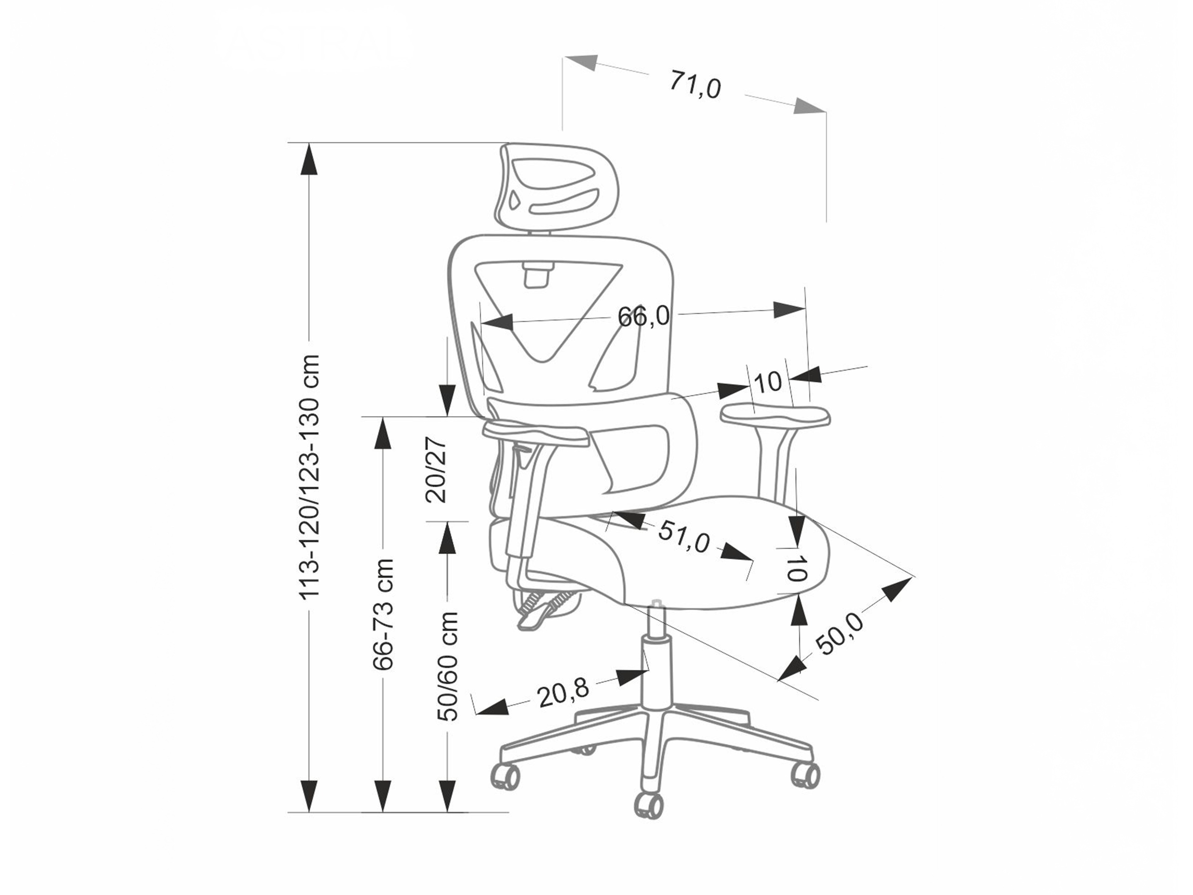 Biroja krēsls Houston 1903