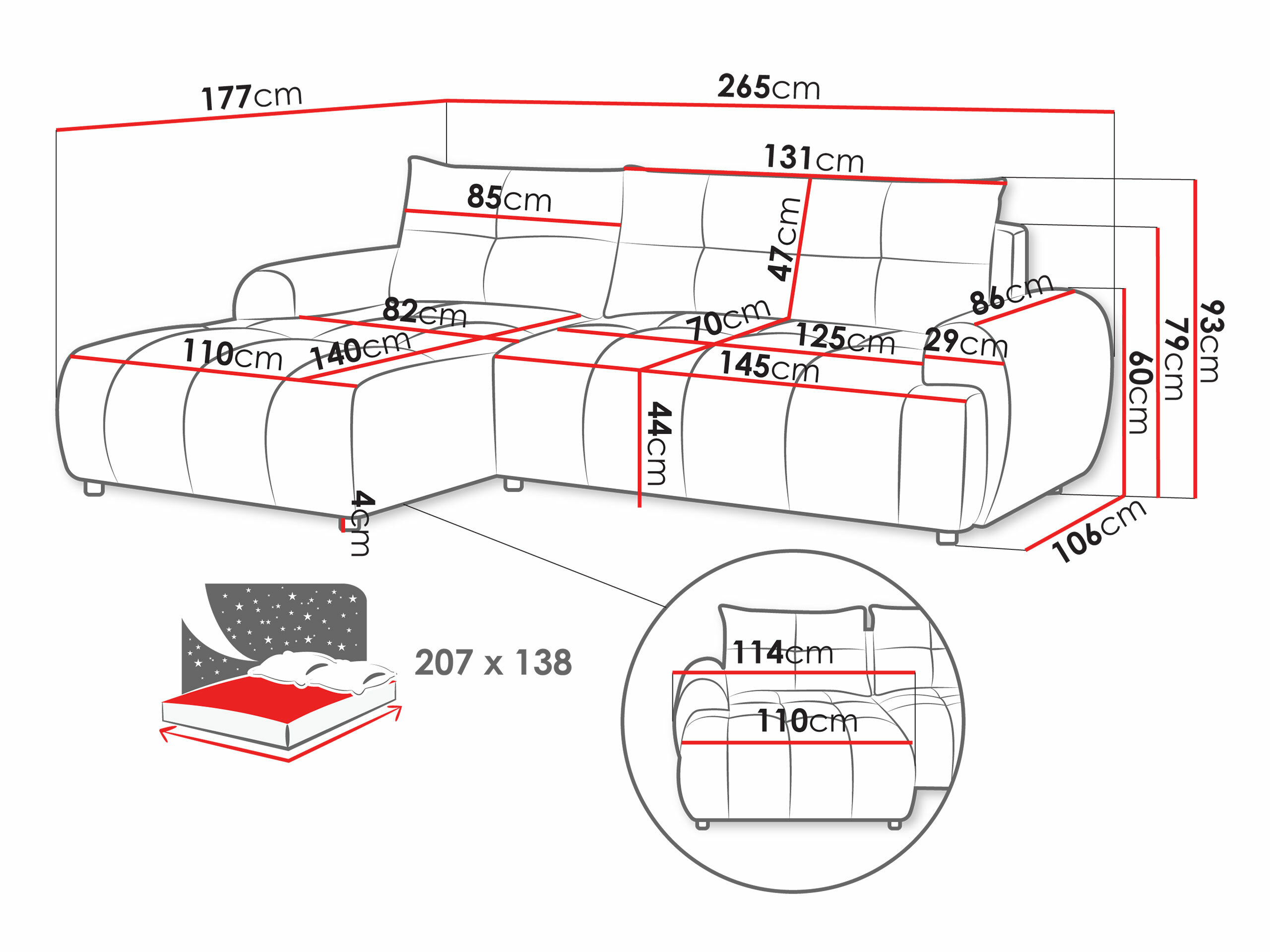 Stūra dīvāns TrendyNest Corvella (Velo 635)