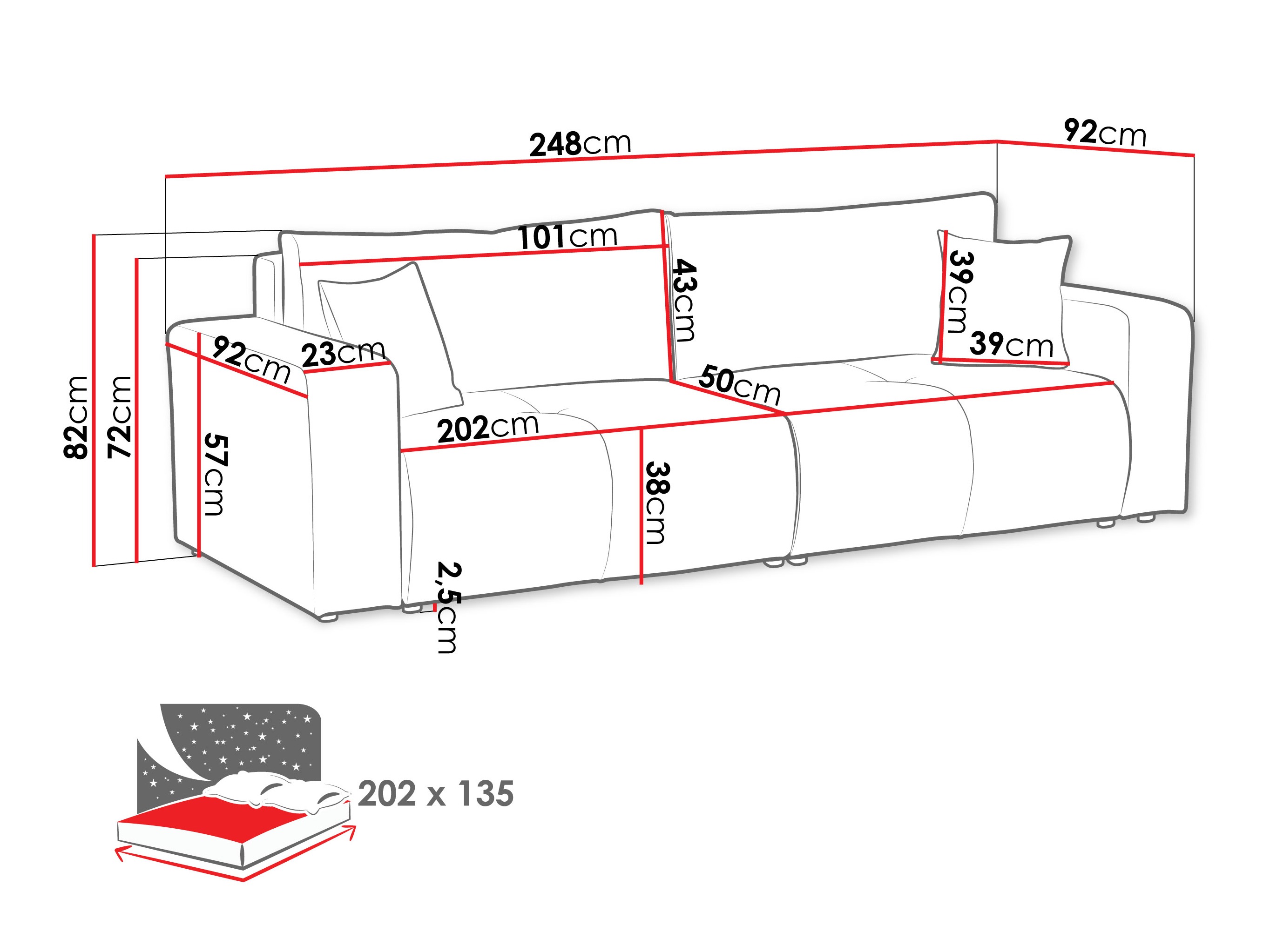 Диван-кровать Comfivo 424 (Coral 45)
