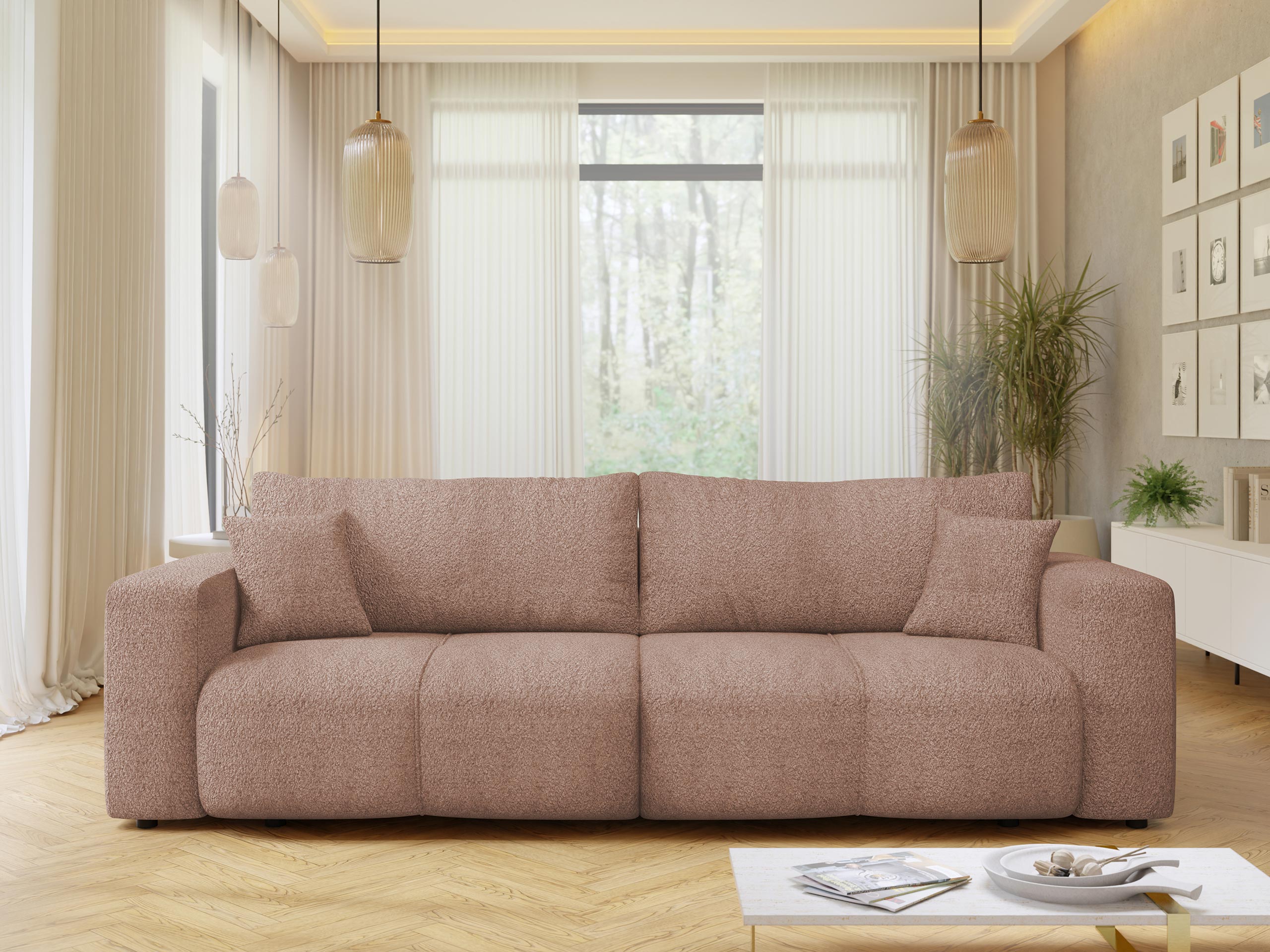 Dīvāns gulta Comfivo Laurus (Coral 45)