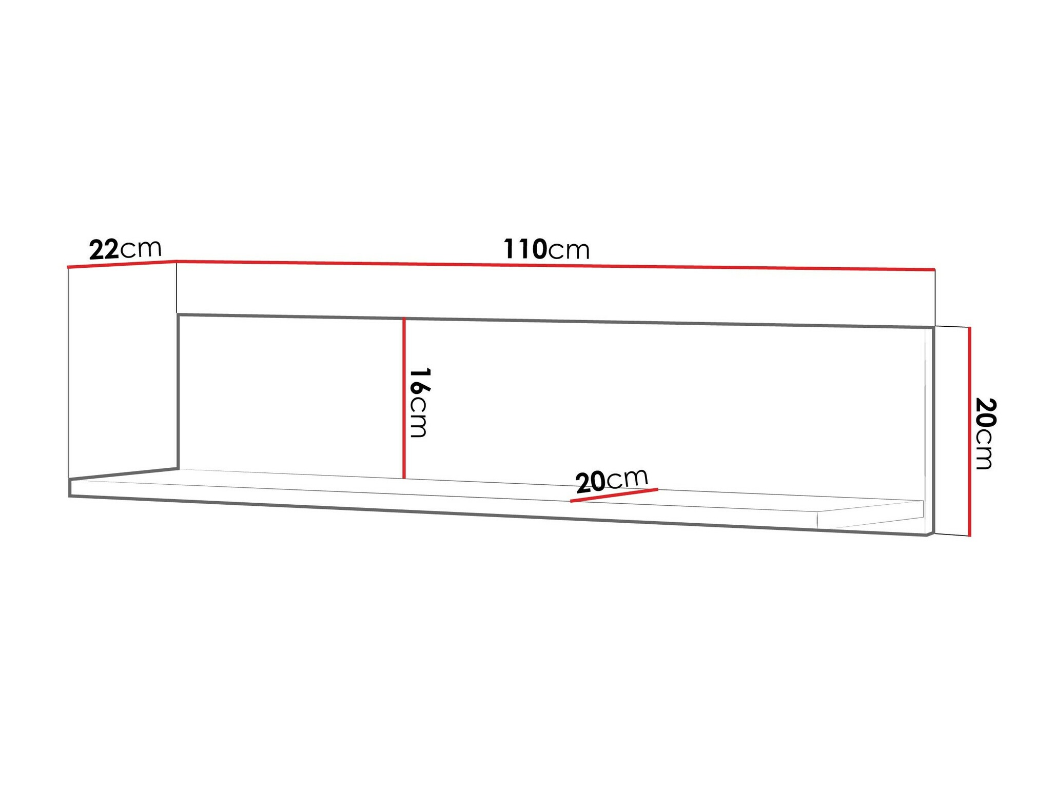 Настенная полка Romelbo 141 (Бежевый + Дуб)