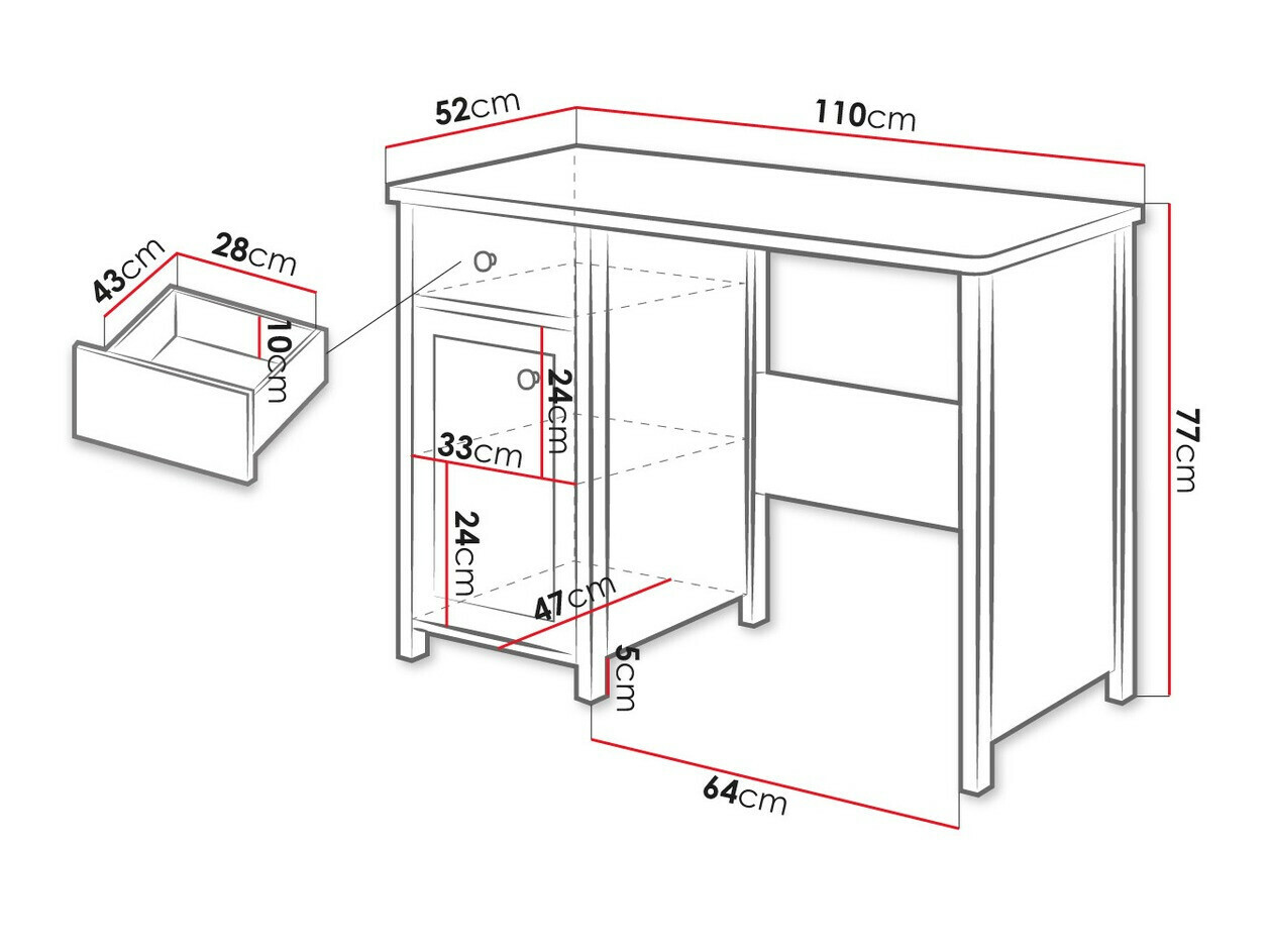 Rakstāmgalds Romelbo 139 (Bēšs + Ozols)