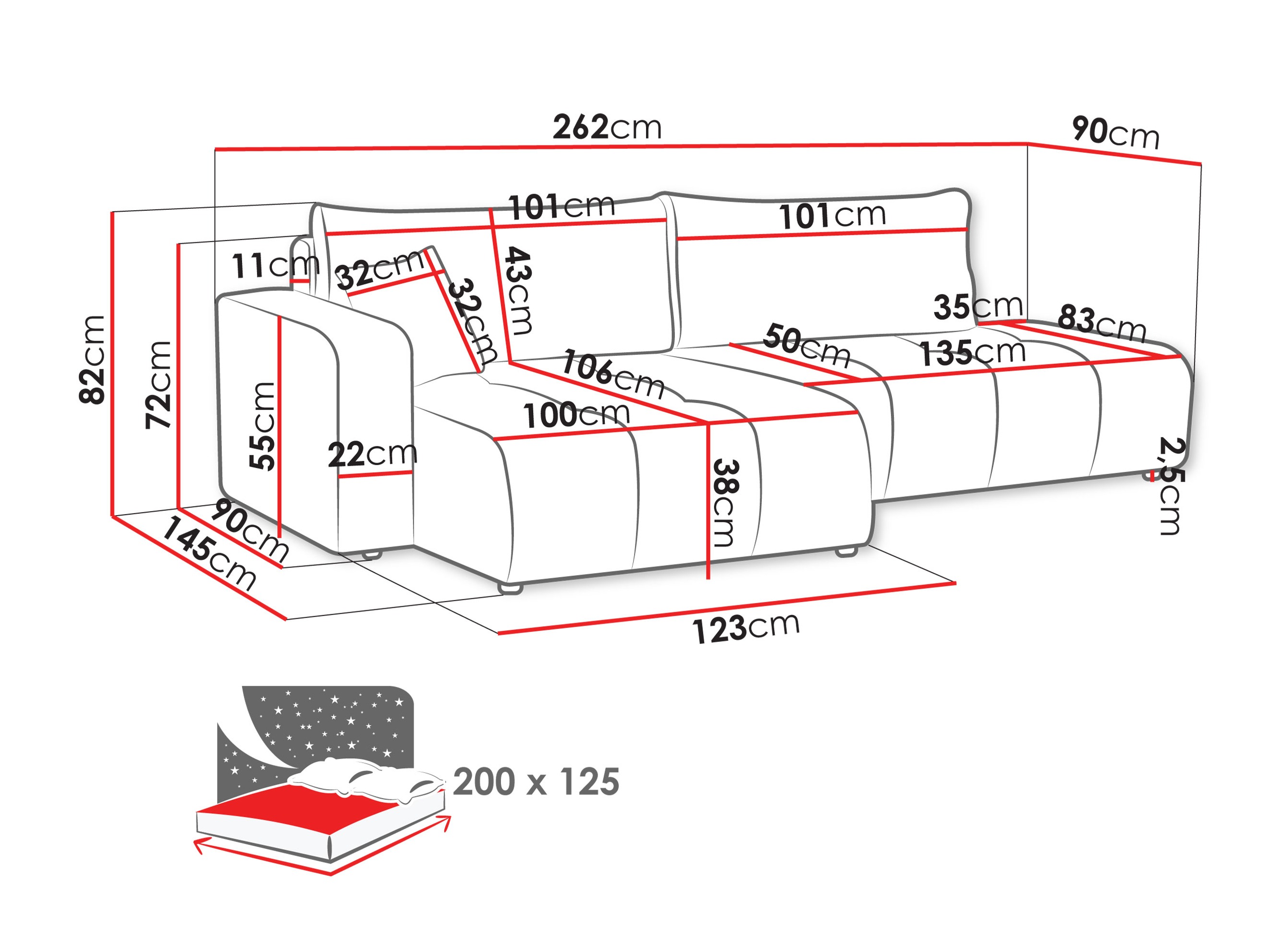 Stūra dīvāns Comfivo 471 (Coral 15)