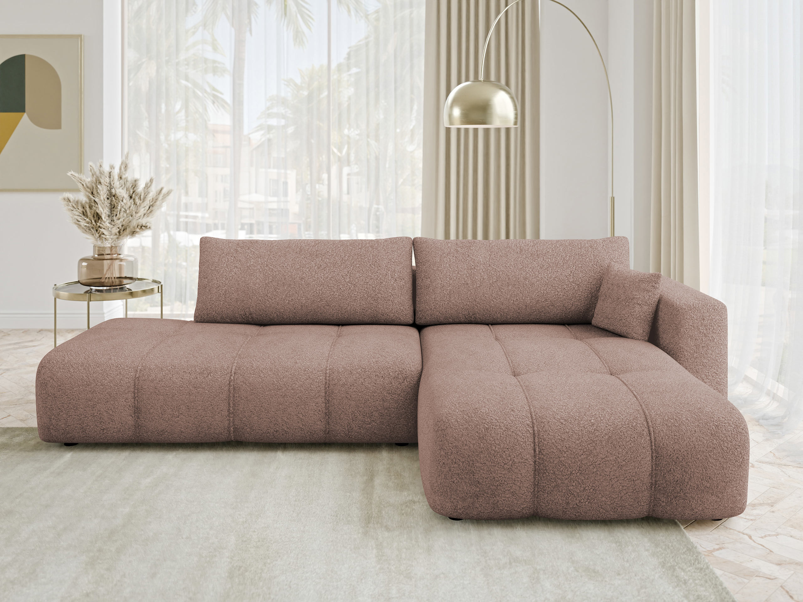 Stūra dīvāns Comfivo Laurus III (Coral 45)