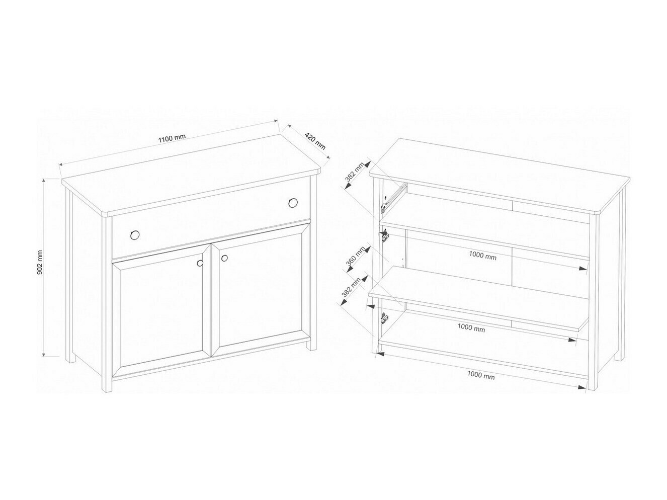 Kumode Romelbo 150 (Bēšs + Ozols)