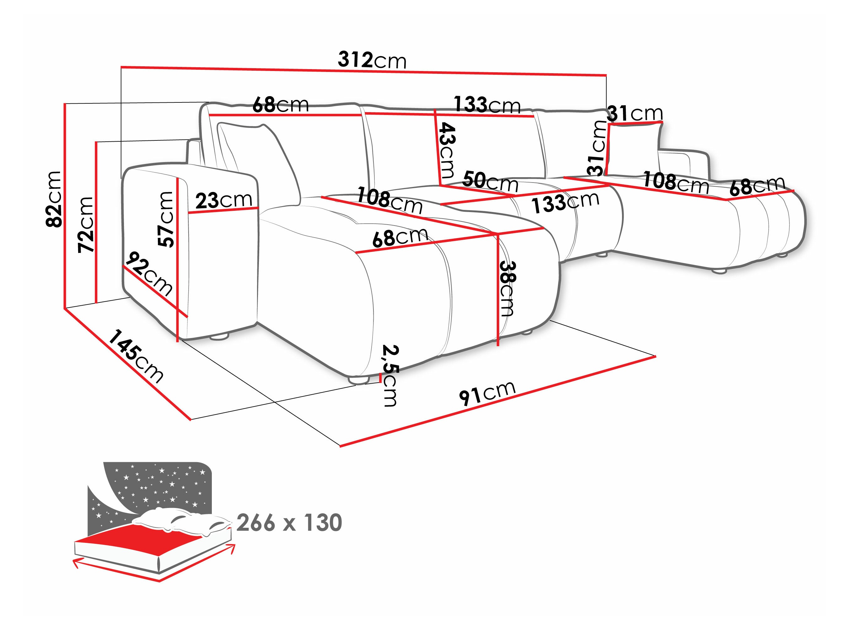 Stūra dīvāns Comfivo 426 (Coral 15)