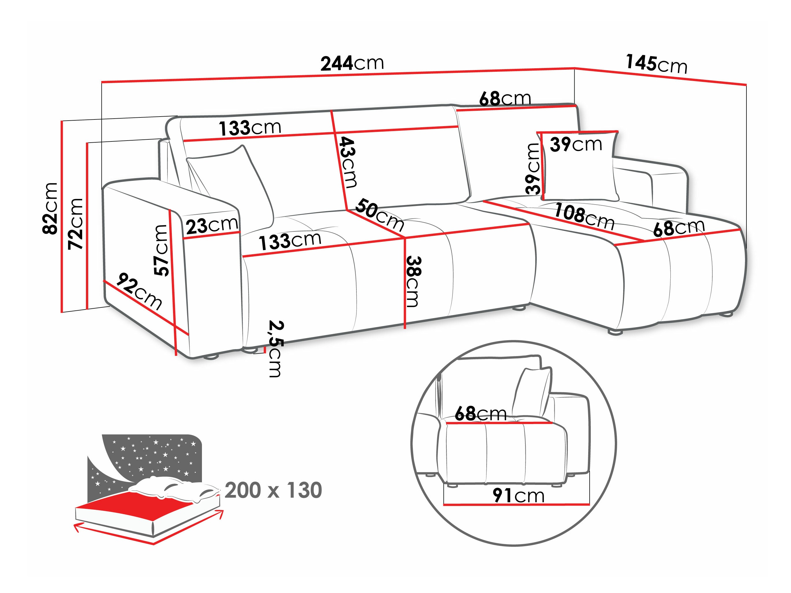 Угловой диван Comfivo 361 (Coral 45)