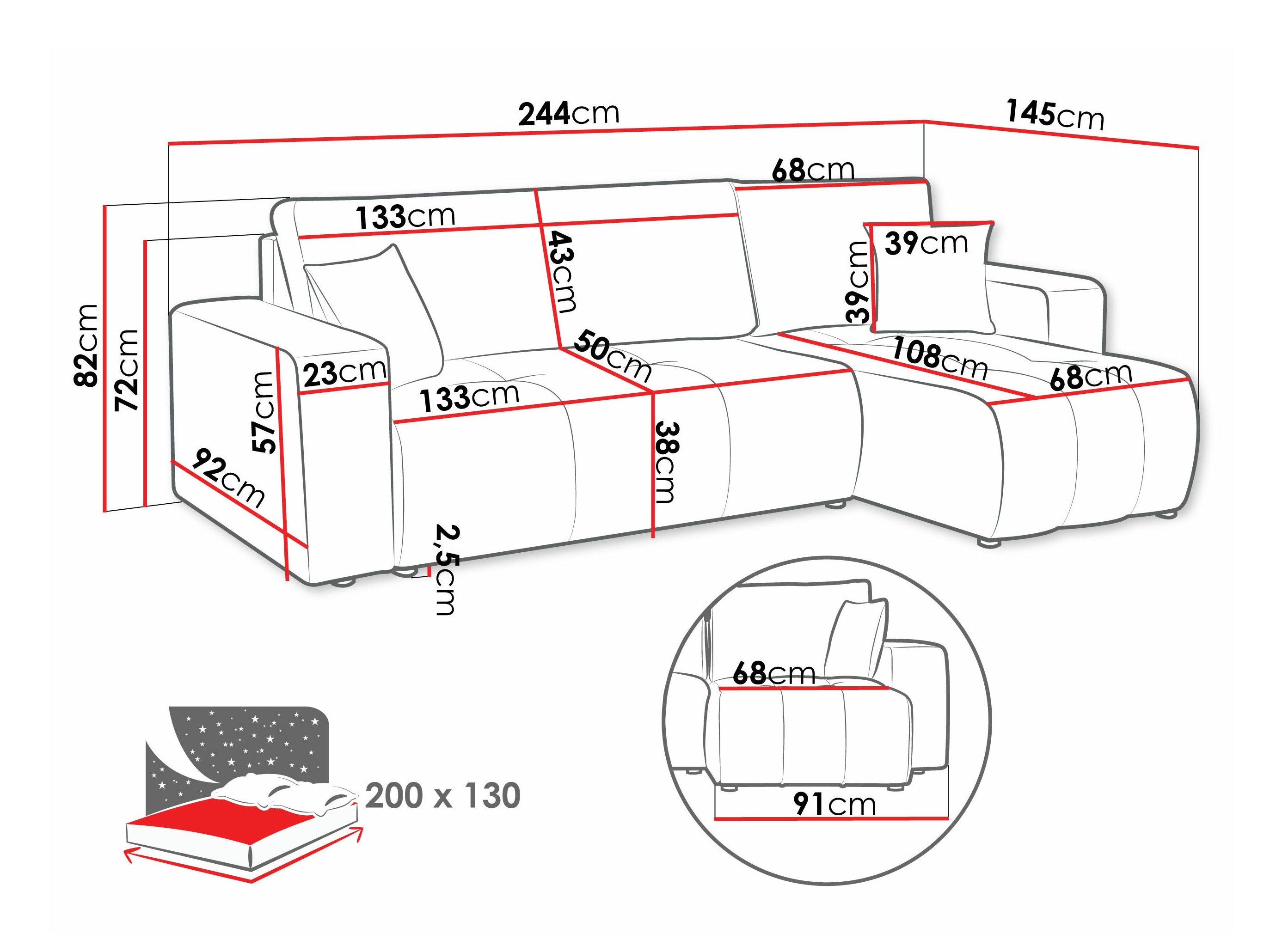 Угловой диван Comfivo 361 (Coral 75)