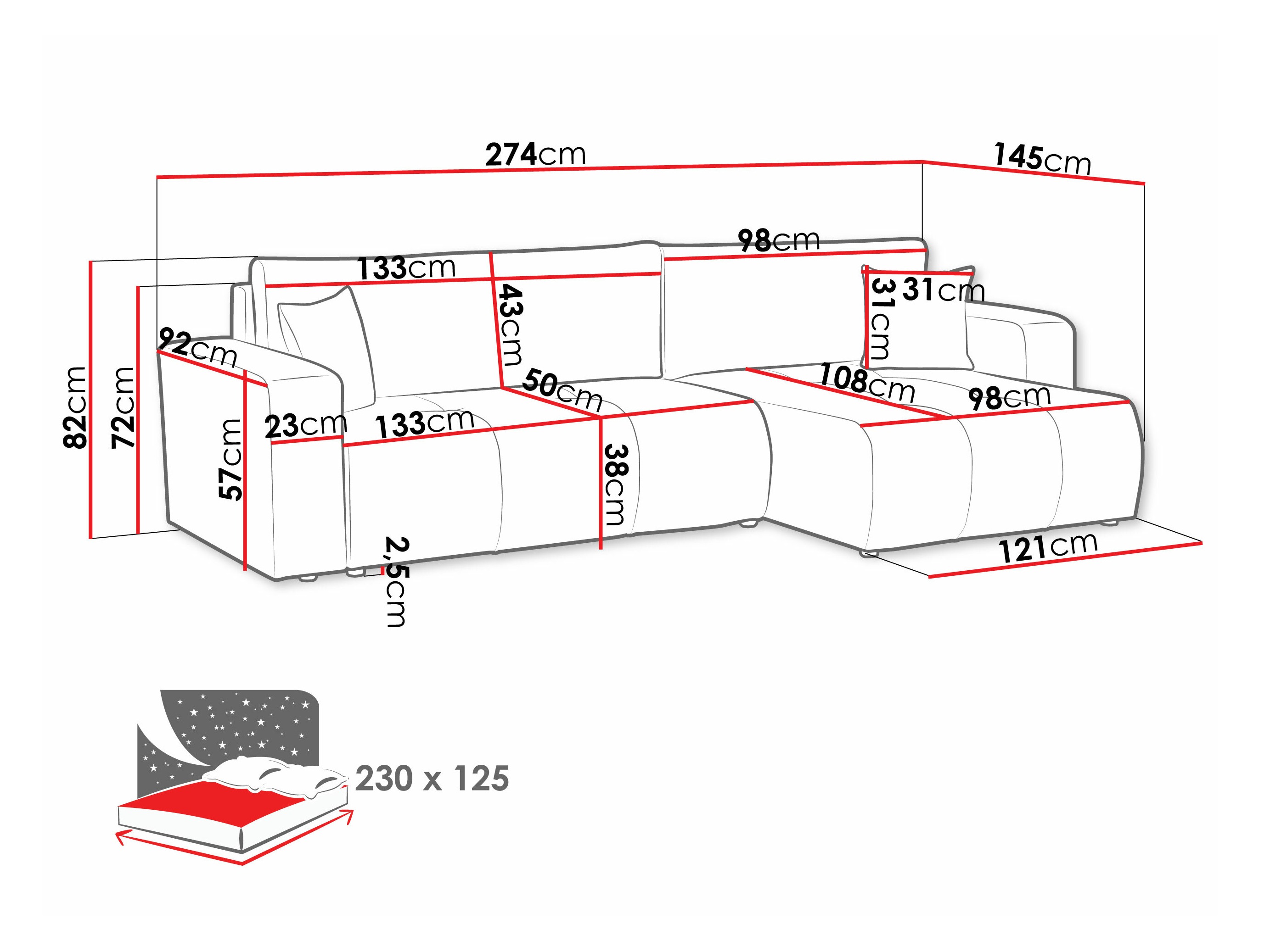 Угловой диван Comfivo 425 (Coral 65)