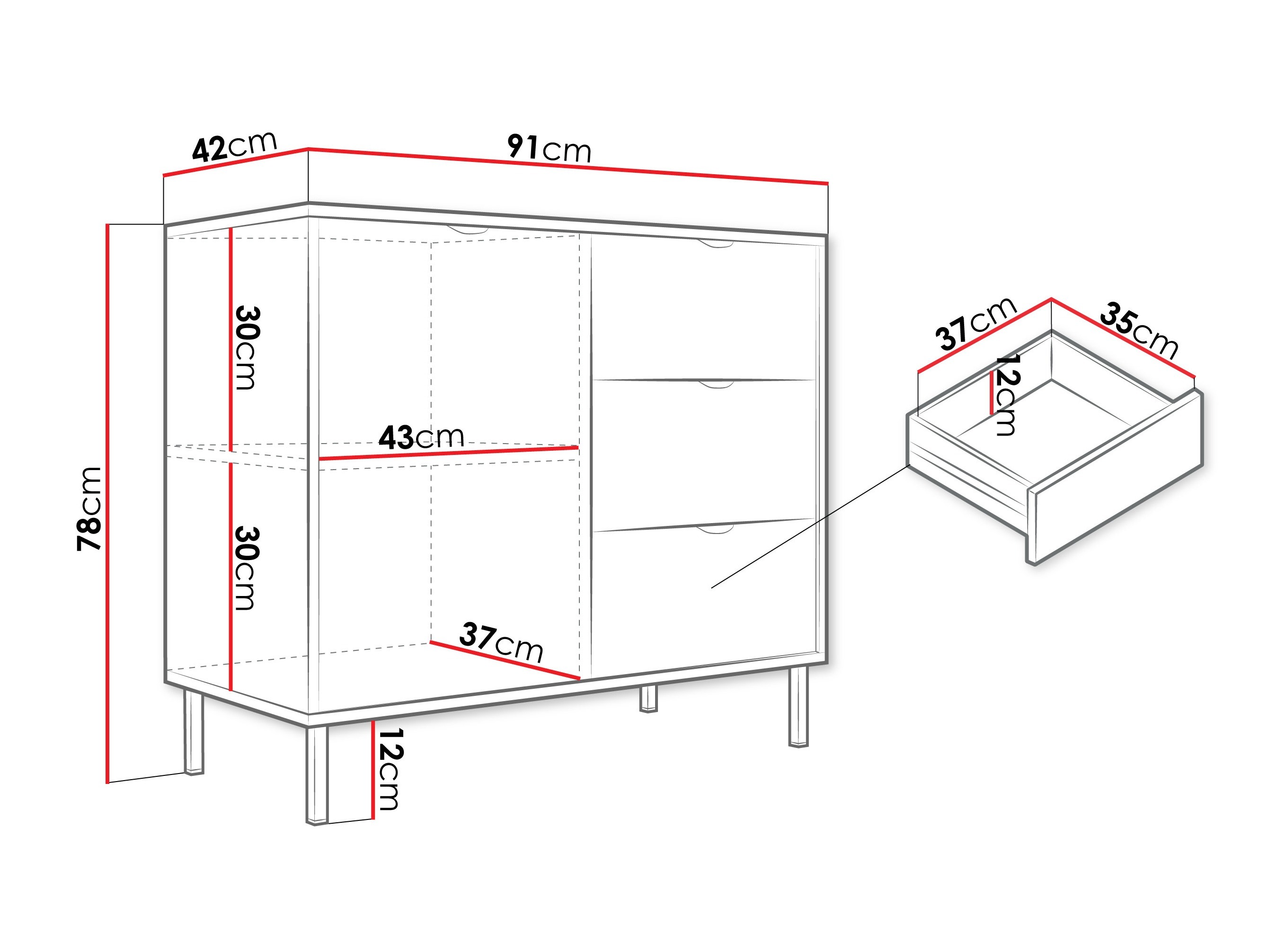 Kомод Comfivo Elblare 100
