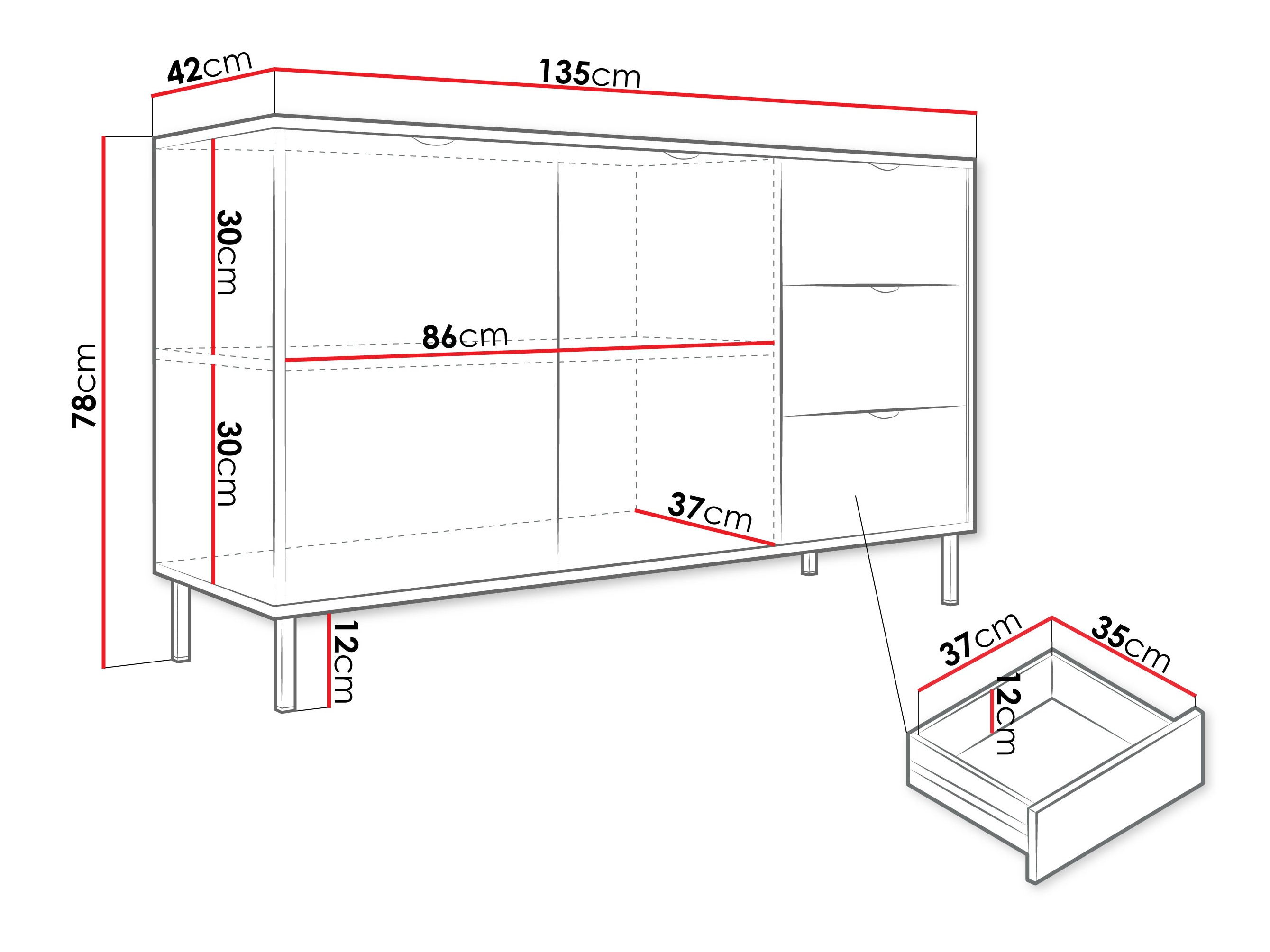 Kомод Comfivo Elblare 101