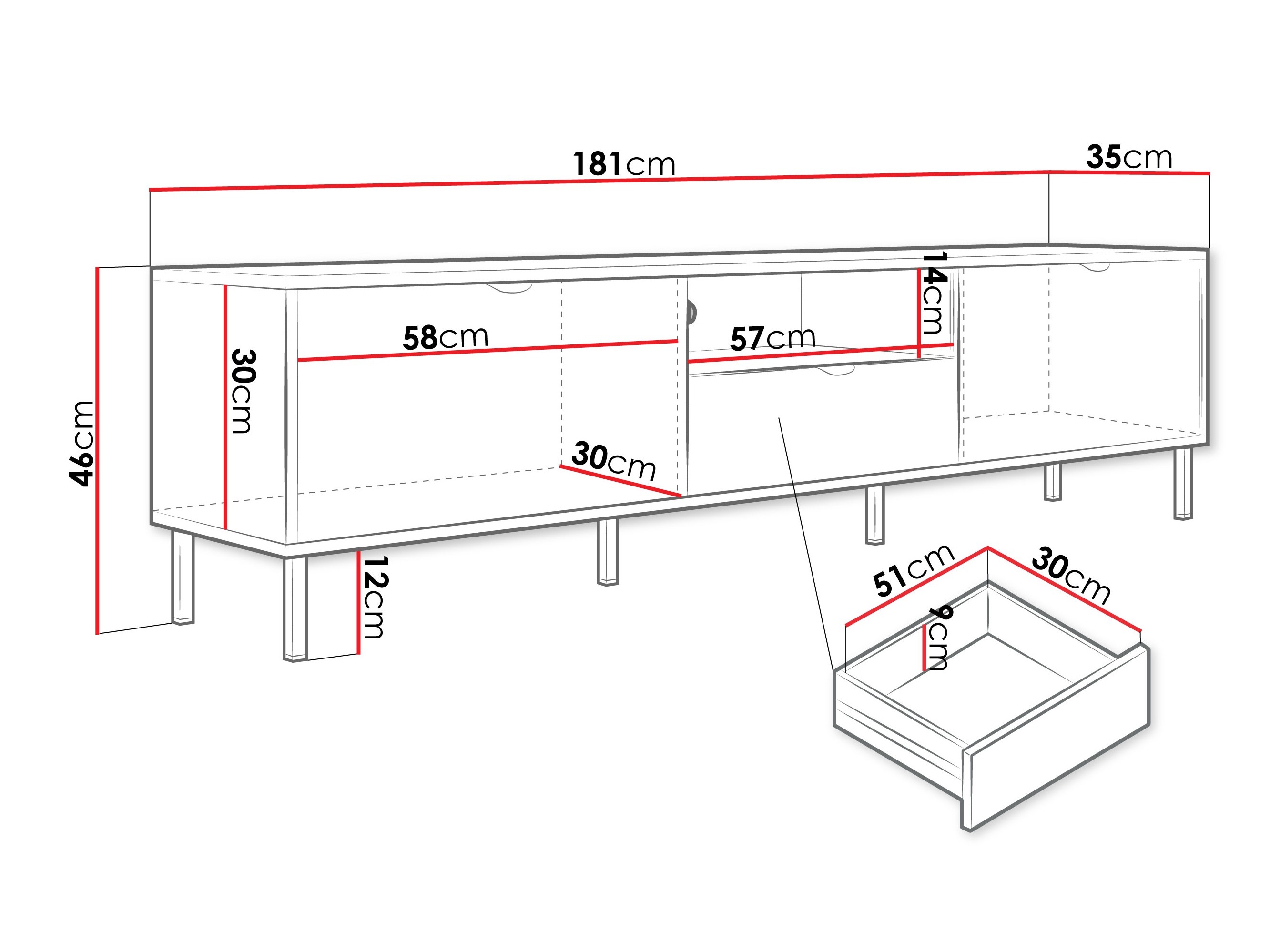 ТВ тумба Comfivo Elblare 105