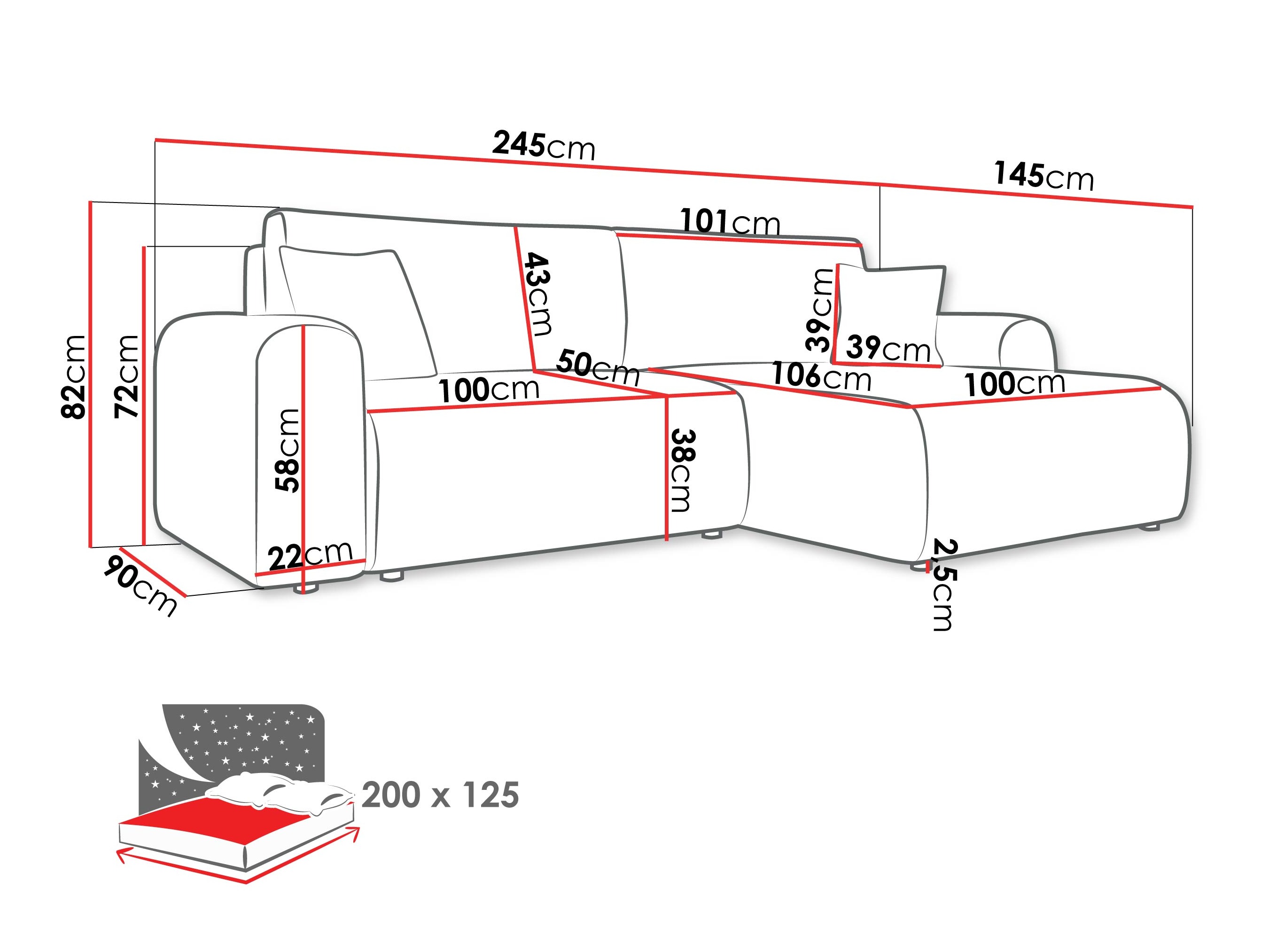 Угловой диван Shelton 109 (Poso 14)
