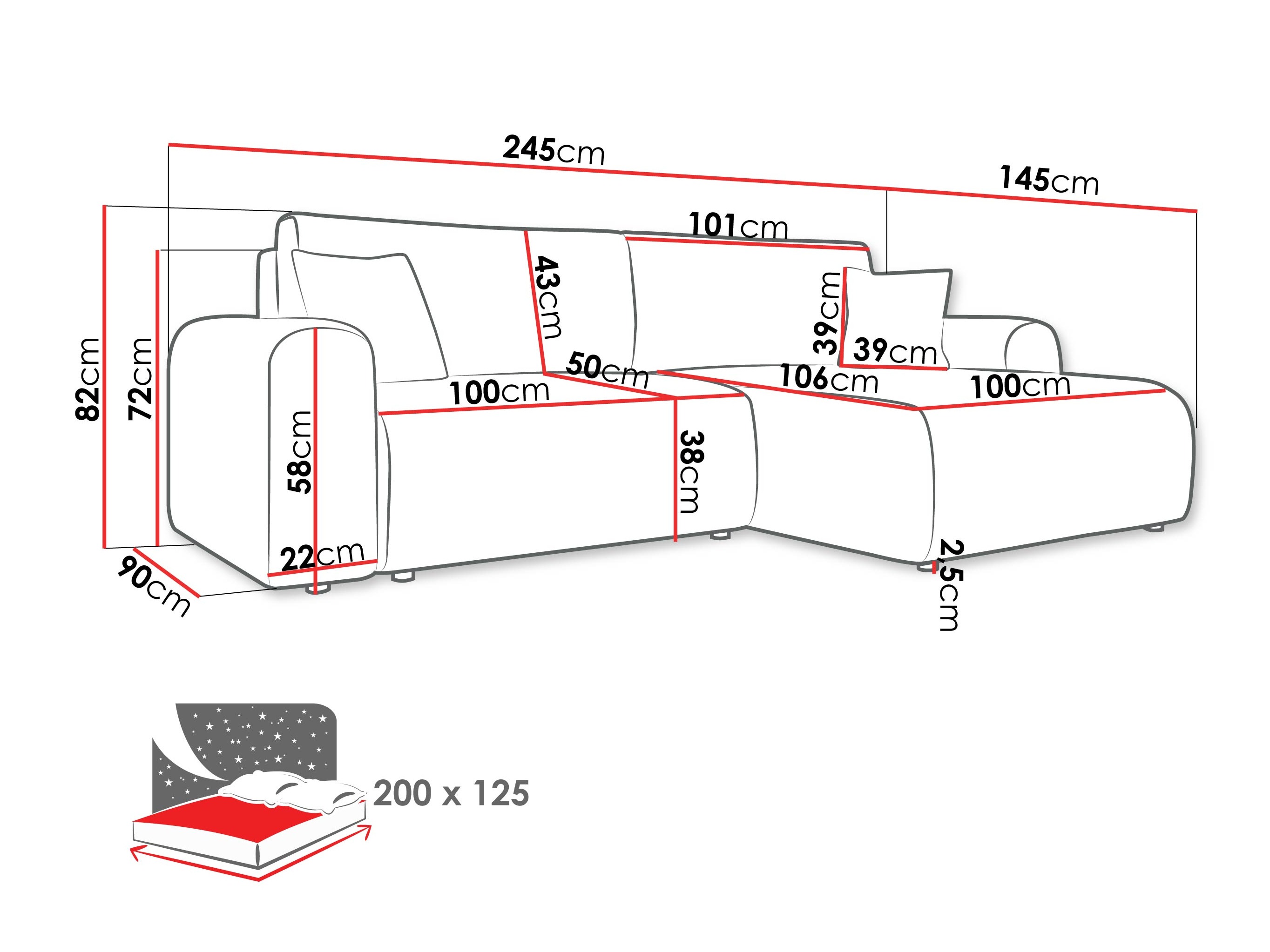 Угловой диван Shelton 109 (Poso 22)