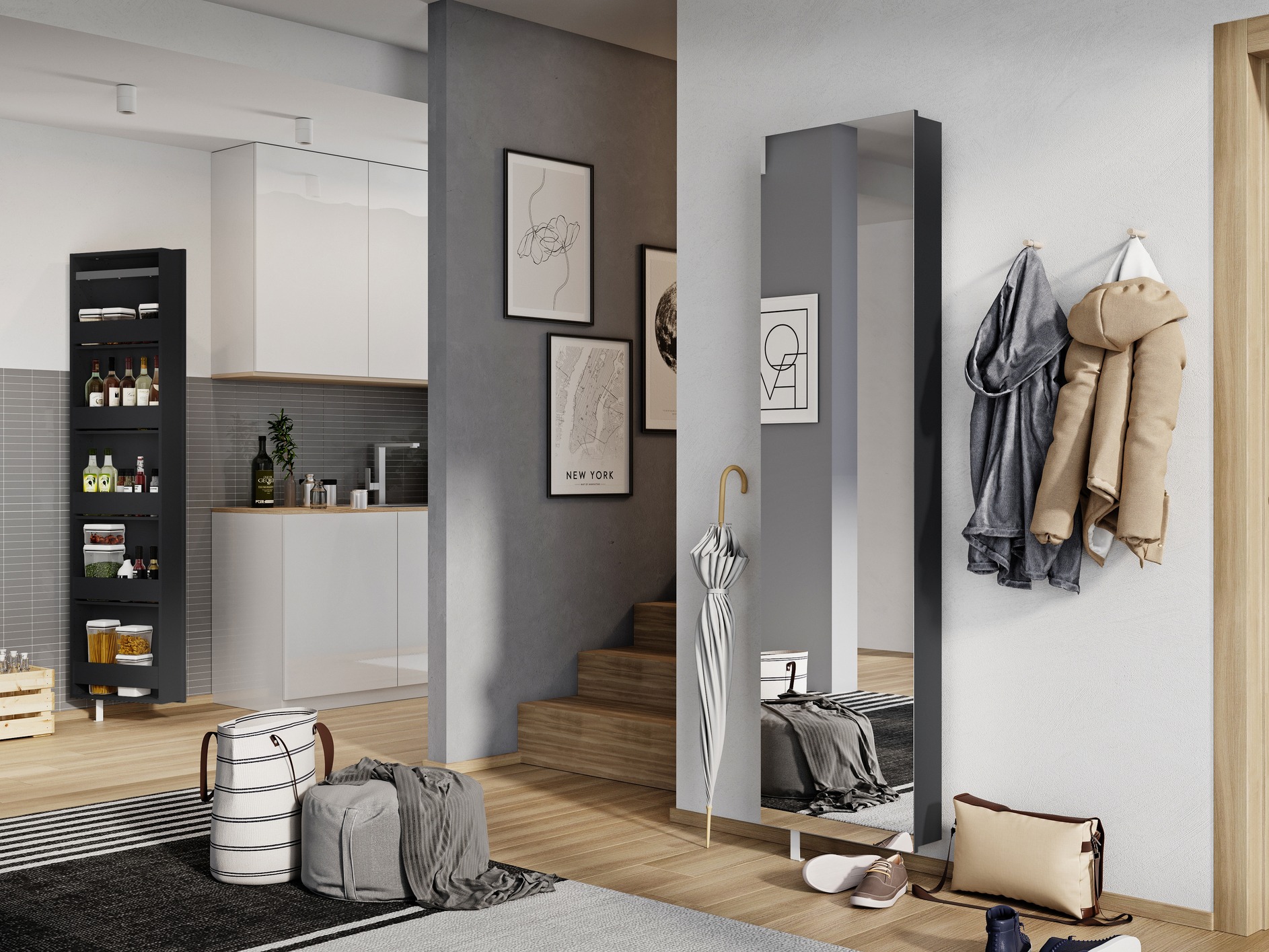 Apavu plaukts Sacramento 119 (Antracīts)