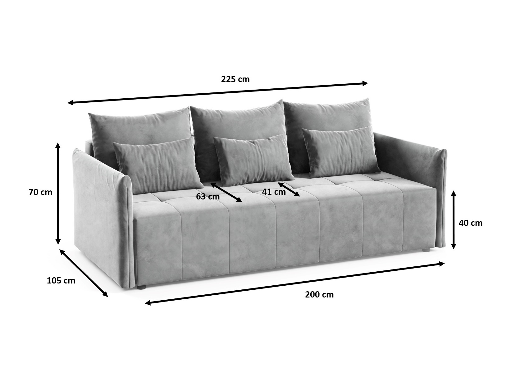 Dīvāns gulta Franklin 193 (Paros 02)