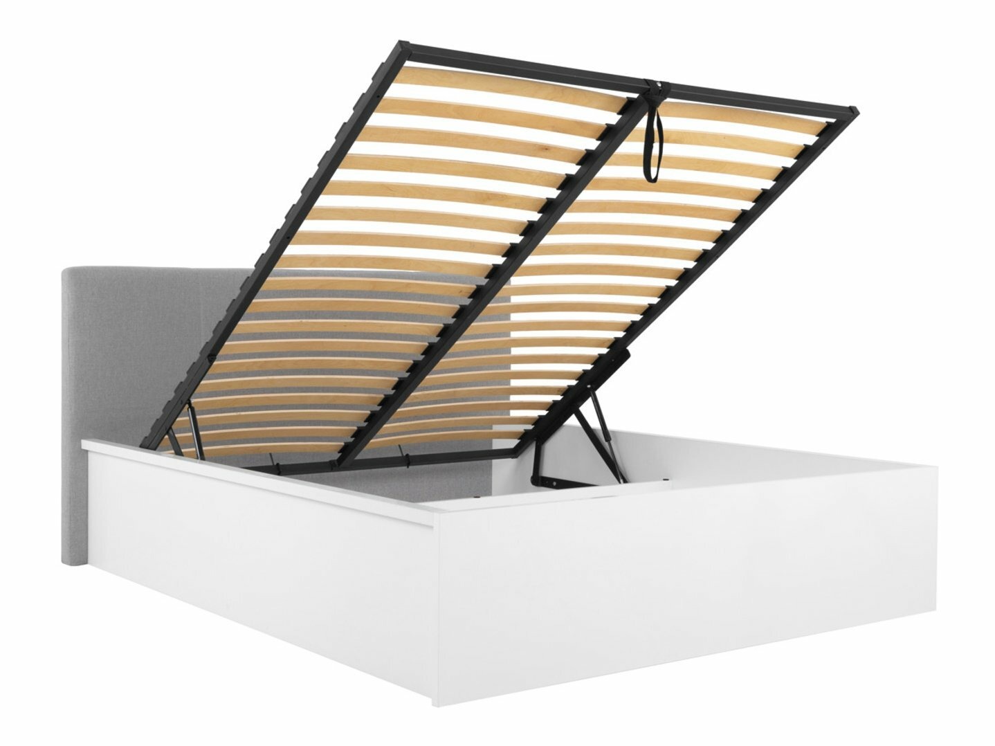 Кровать Livevaro 123 (Глянцевый белый + Серый)