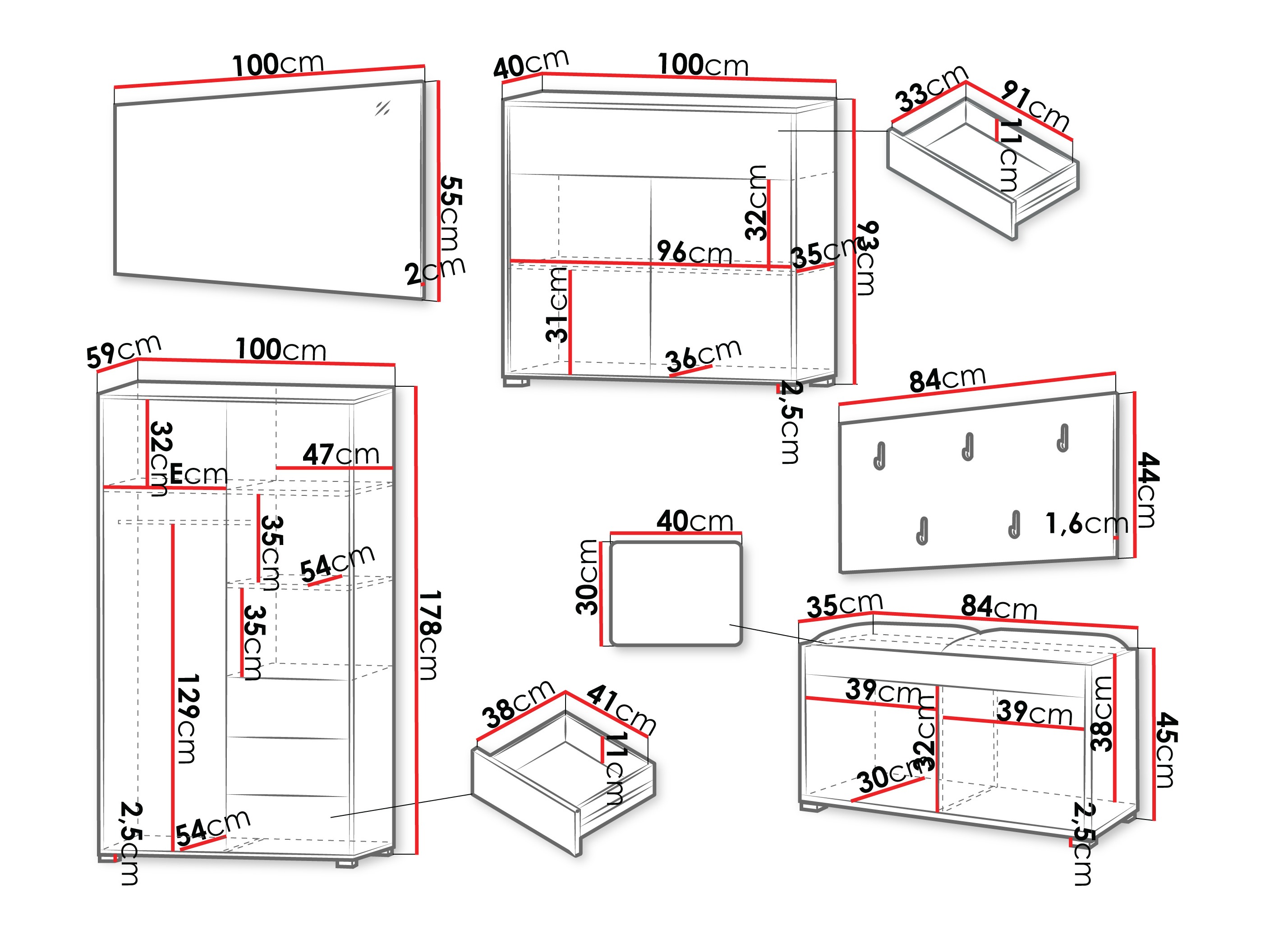 Priekšnama komplekts Comfivo Fersoe 118 (Ozols)