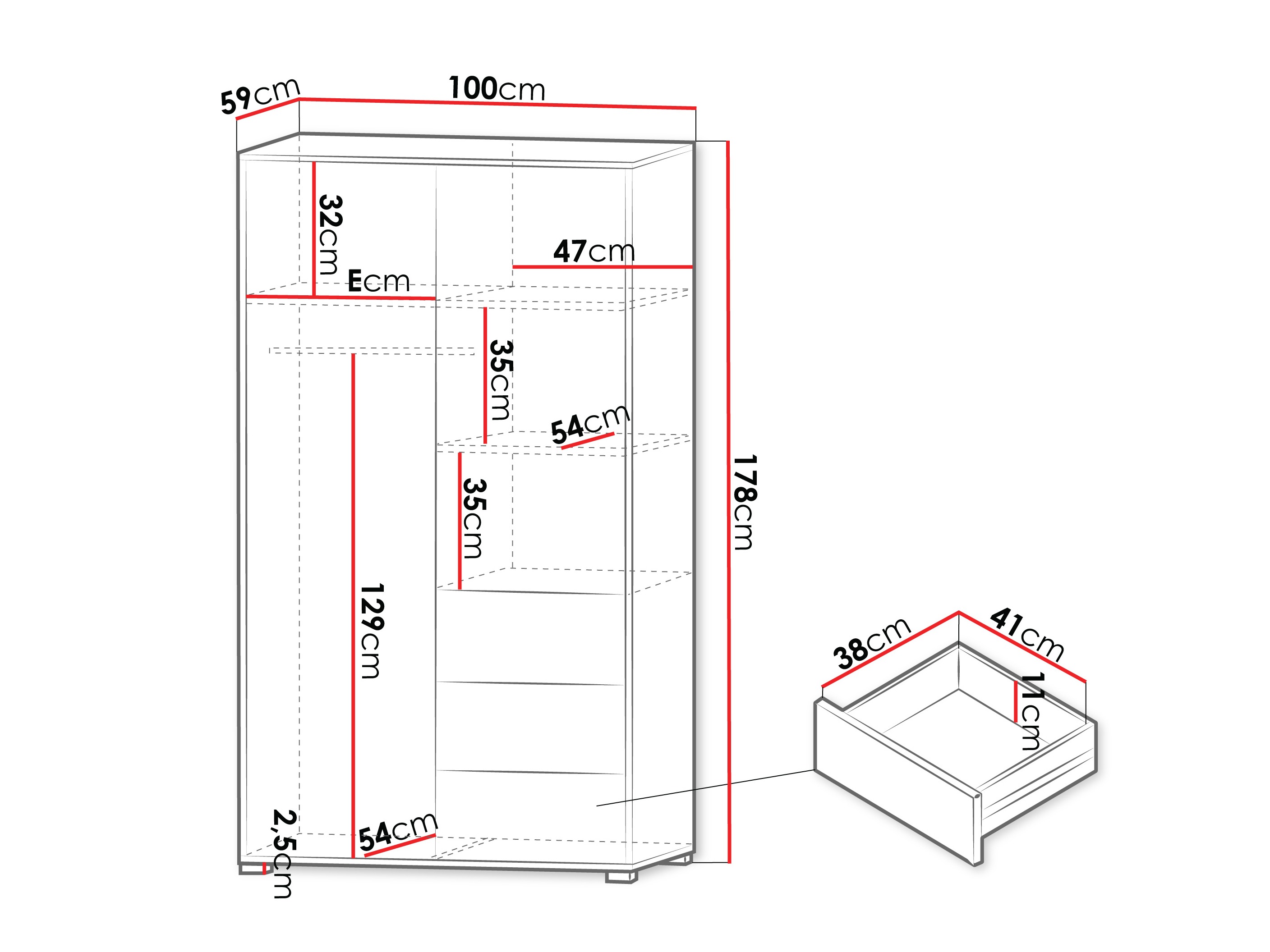 Skapis Comfivo Fersoe 112 (Ozols)