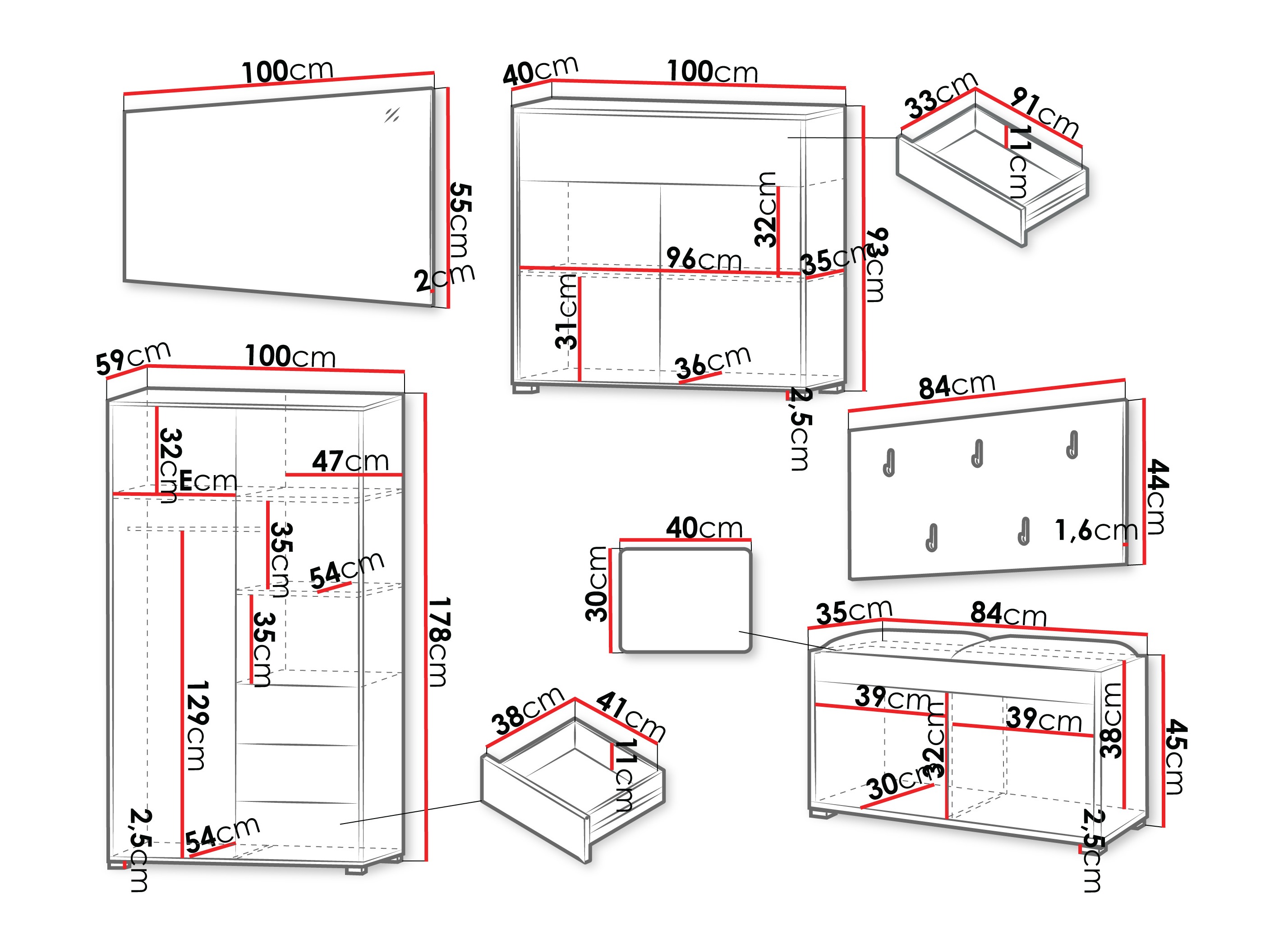 Прихожая Comfivo Fersoe 118 (Дуб)